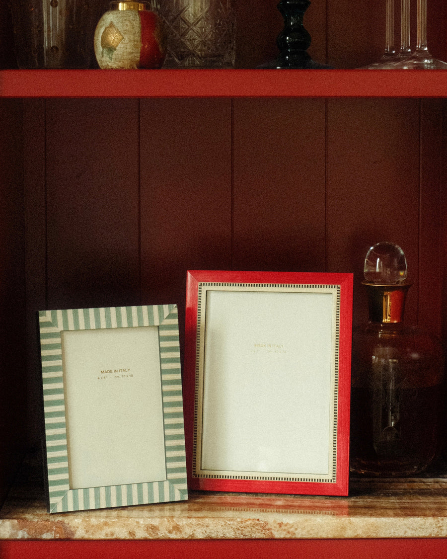 Hand-Inlaid Wooden Frame Alba | Powder Blue | Small
