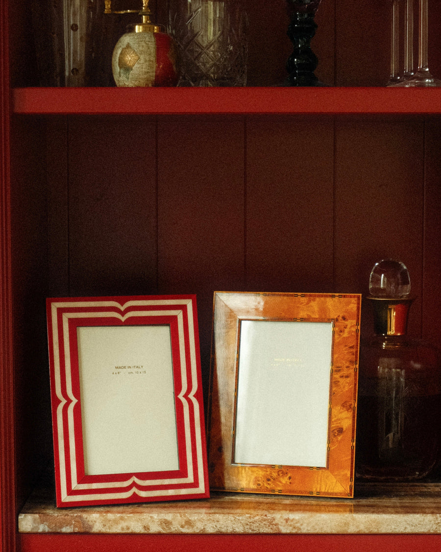 Hand-Inlaid Wooden Frame Uma | Ruby Red | Small