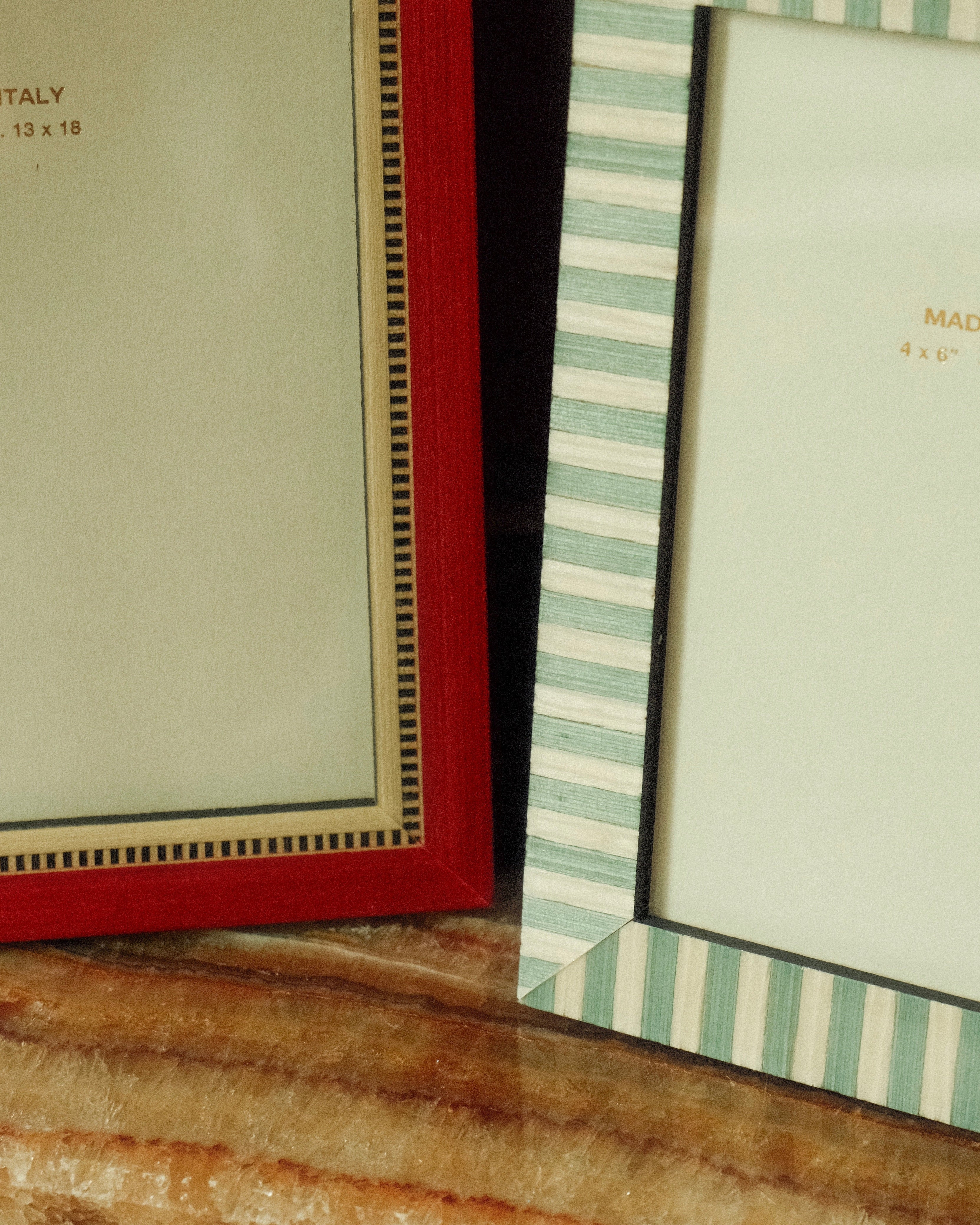 Hand-Inlaid Wooden Frame Alba | Powder Blue | Small
