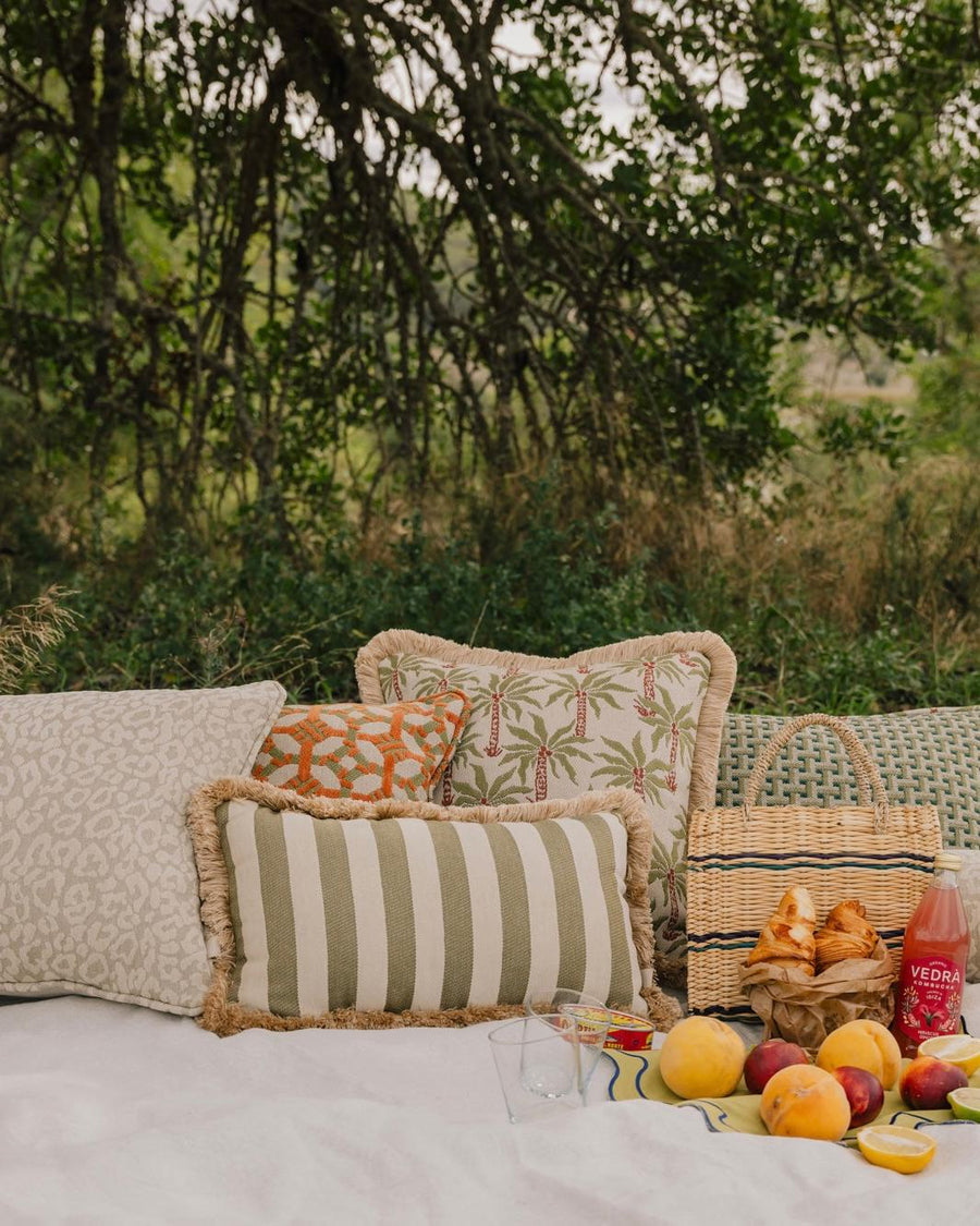 Cushion Maya Sand & Ecru