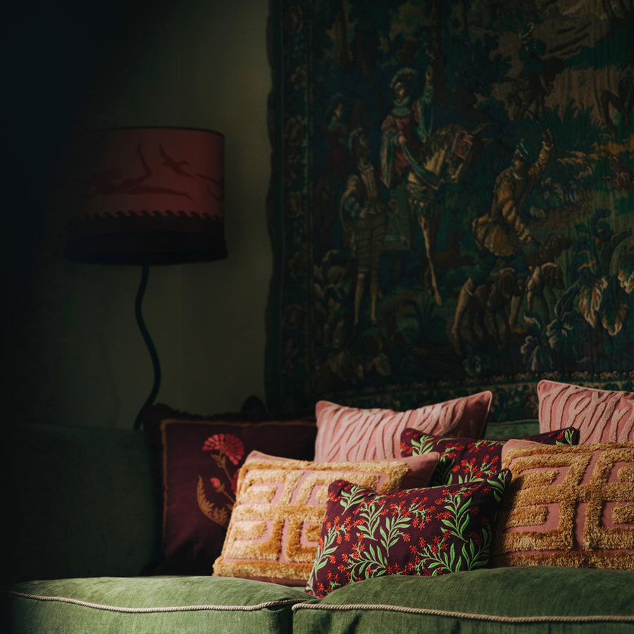 Cushion set Burgundy & Rose