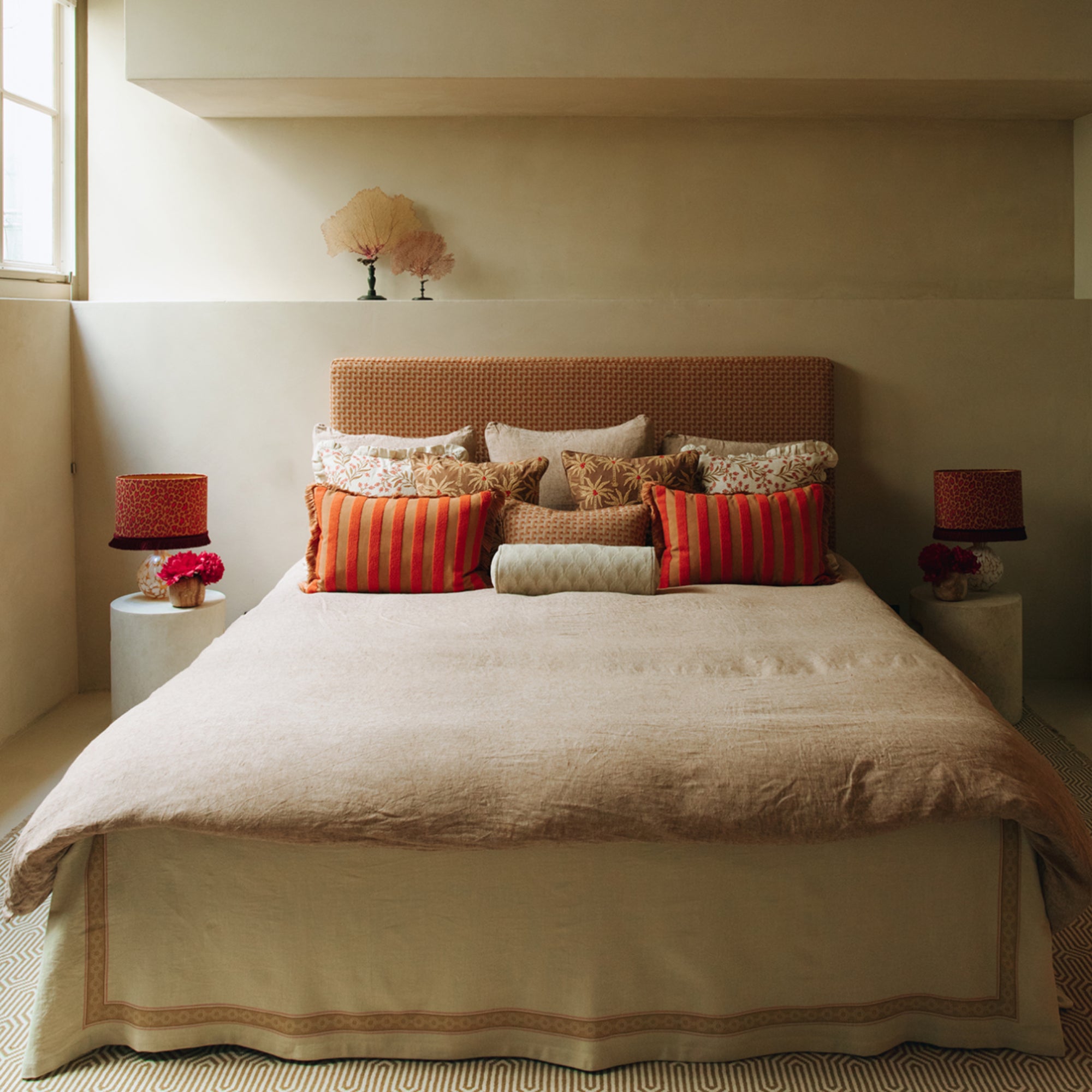 Cushion set Coral & Cinnamon
