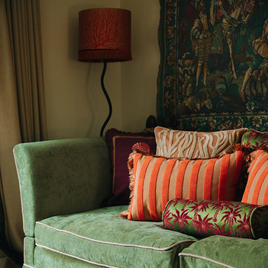 Cushion set Coral & Caramel