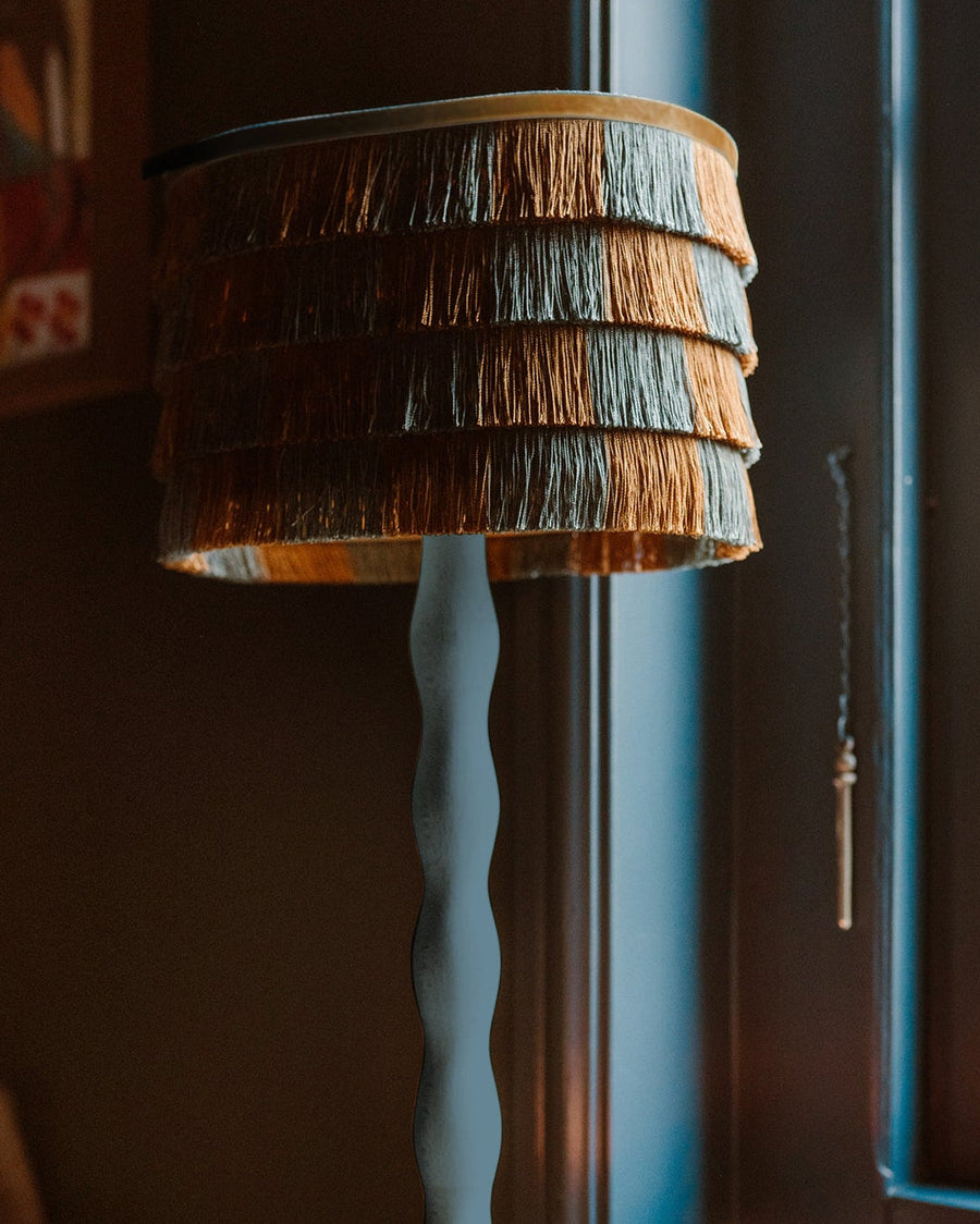 Lampshade Giselle Caramel & Dusty Blue