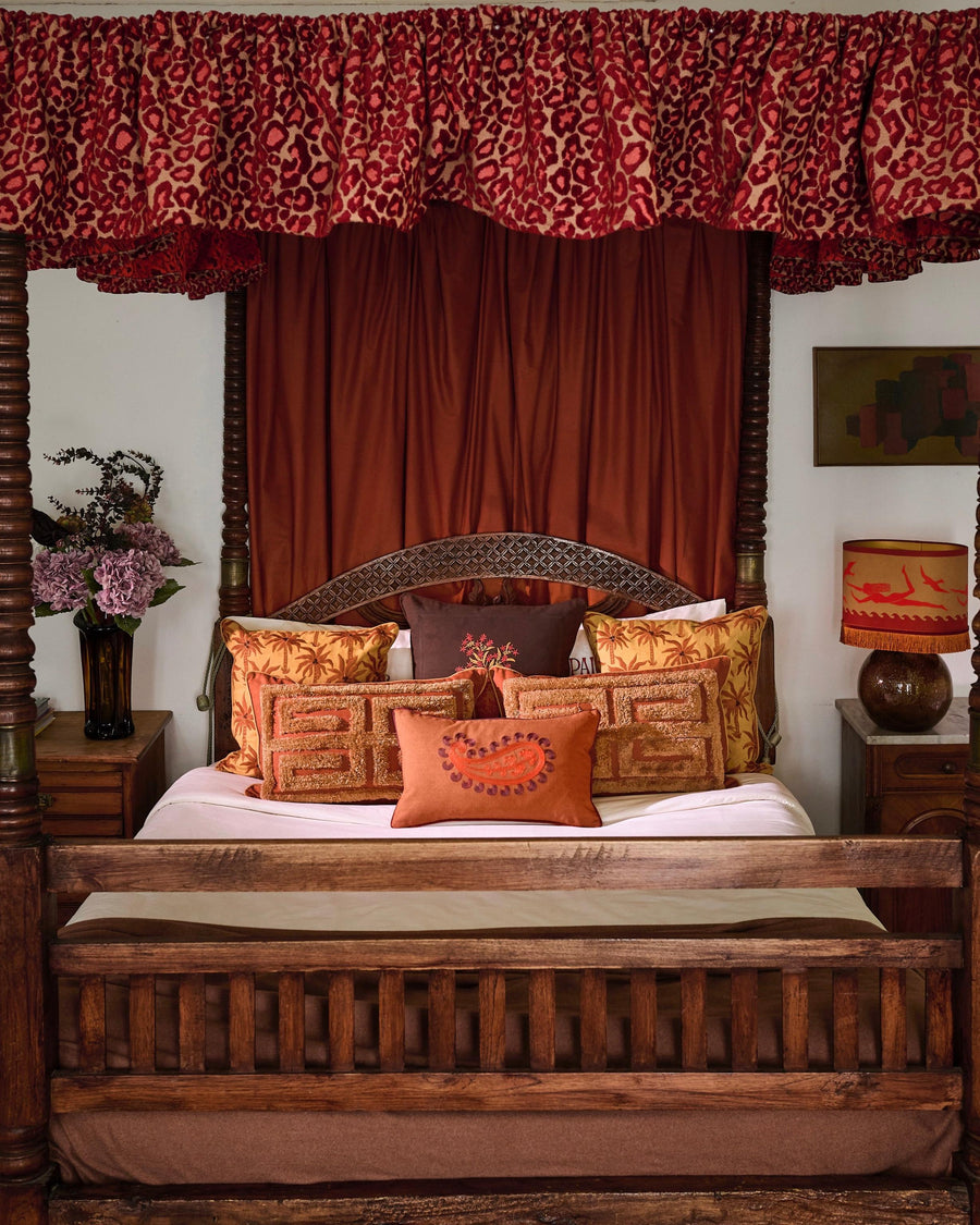 Cushion Laura Raffia & Caramel