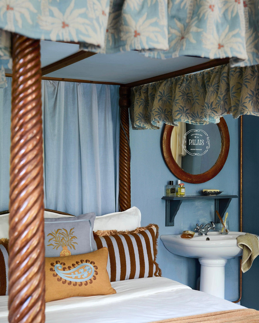 Cushion Jackie Smokey Blue & Spice