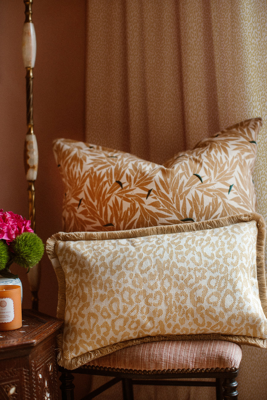 Cushion Maya Ecru & Safari