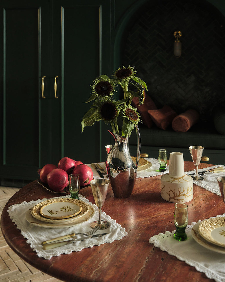 Handpainted Carafe + Cup Atlantic Ochre