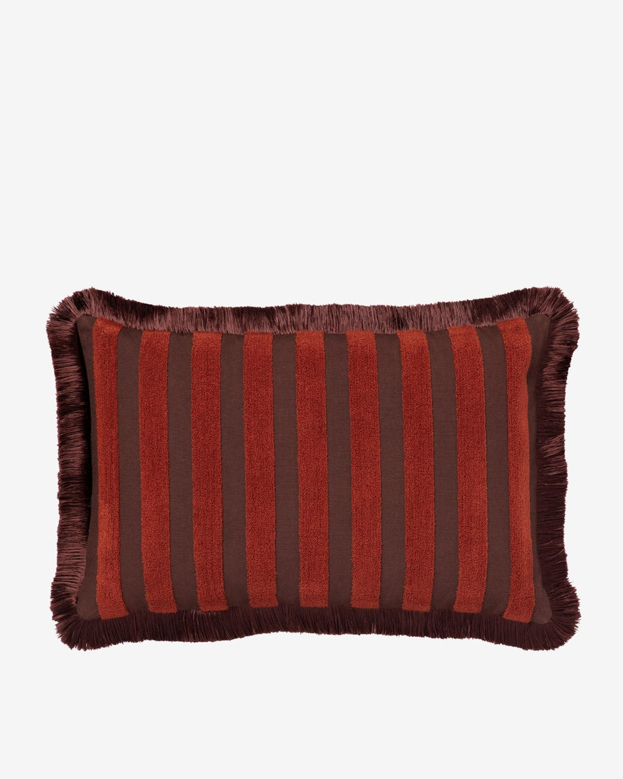 Cushion Jackie Chocolate & Coral