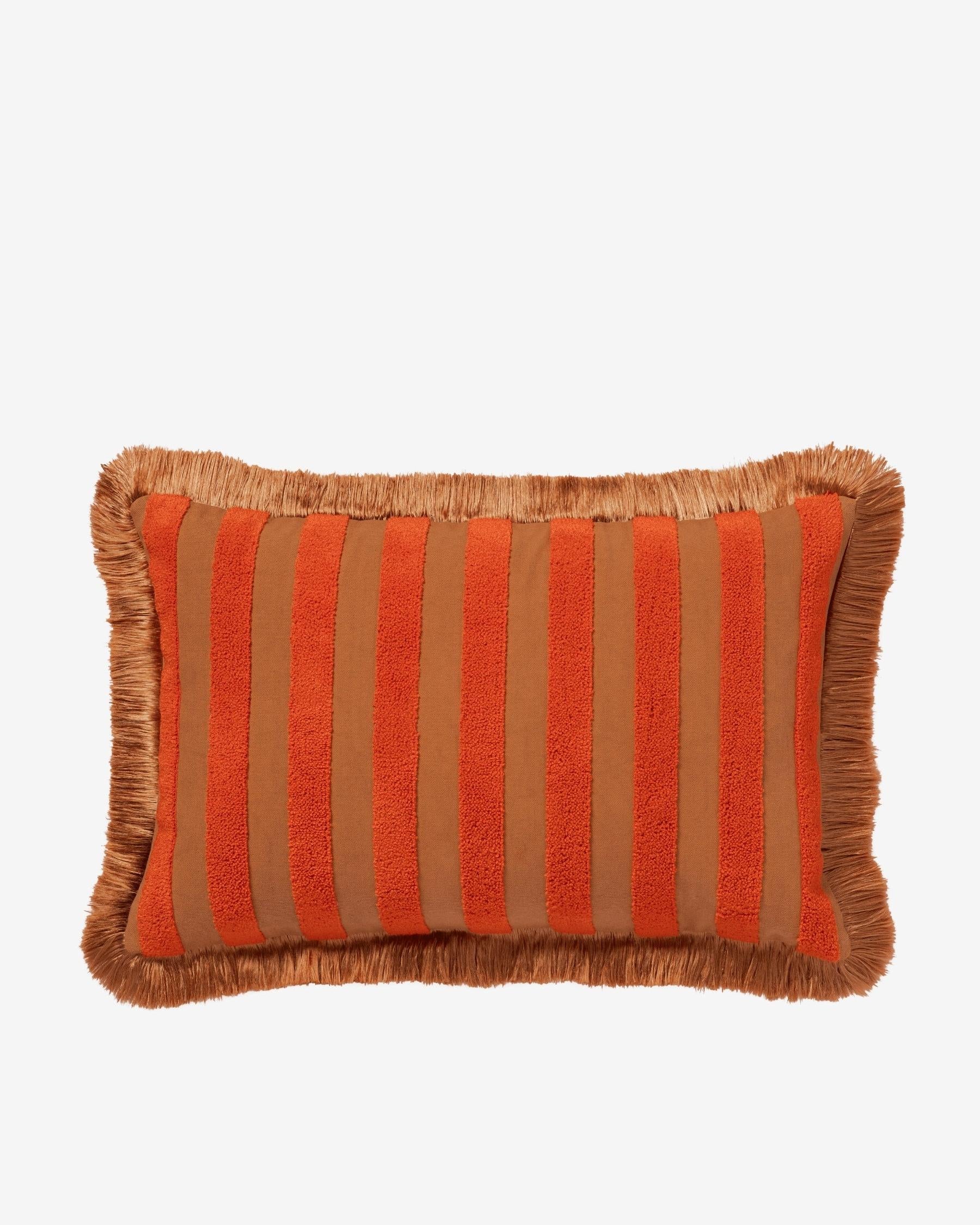Cushion Jackie Coral & Caramel
