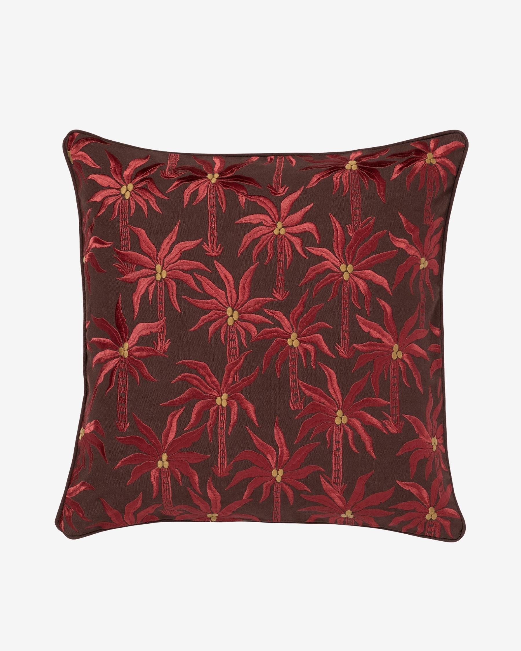 Cushion Laura Chocolate & Coral