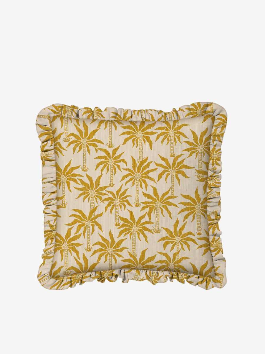 Cushion Laura Mustard & Ecru (45x45cm)