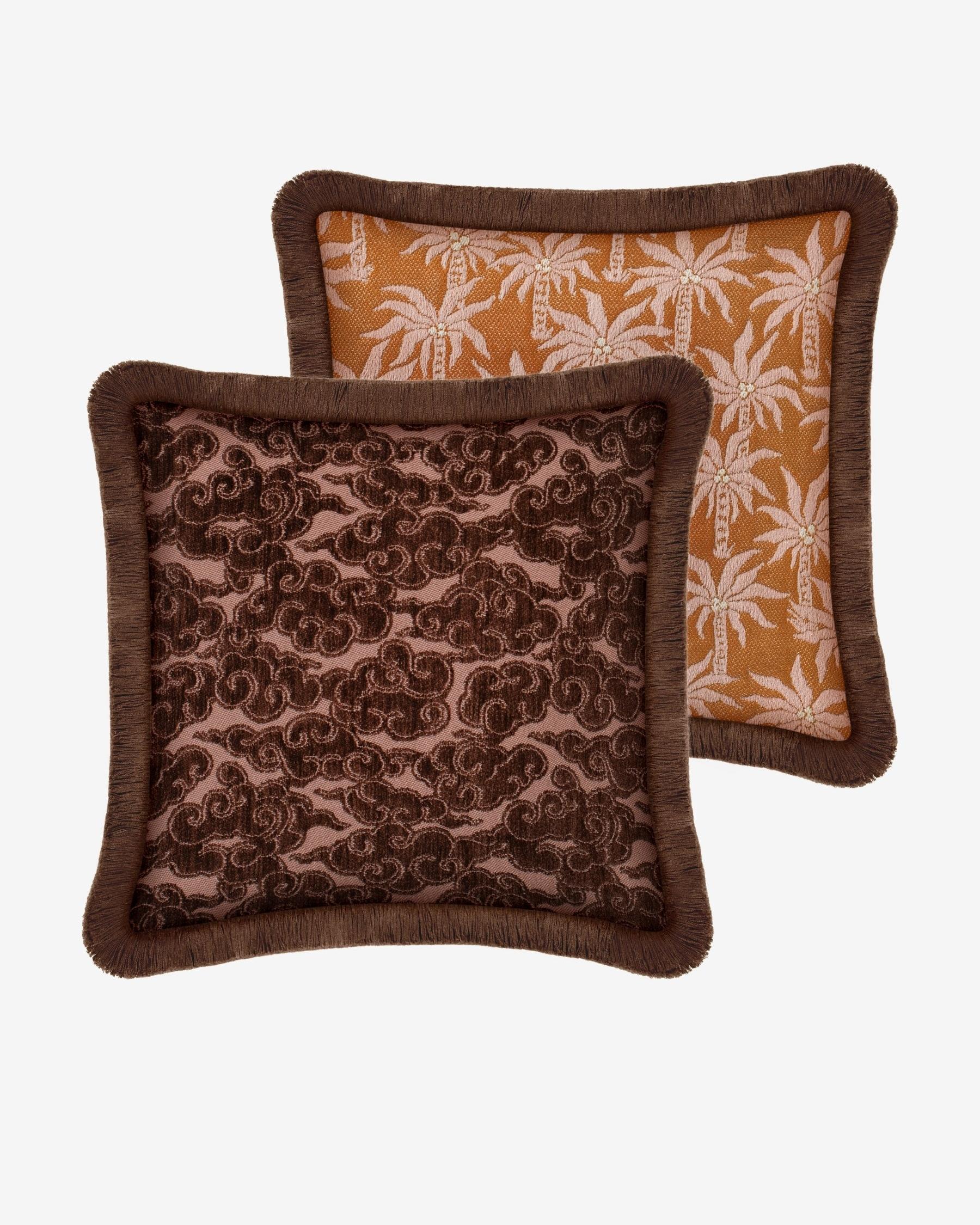 Double sided cushion Yin Chocolate & Rose x Laura Rose & Caramel