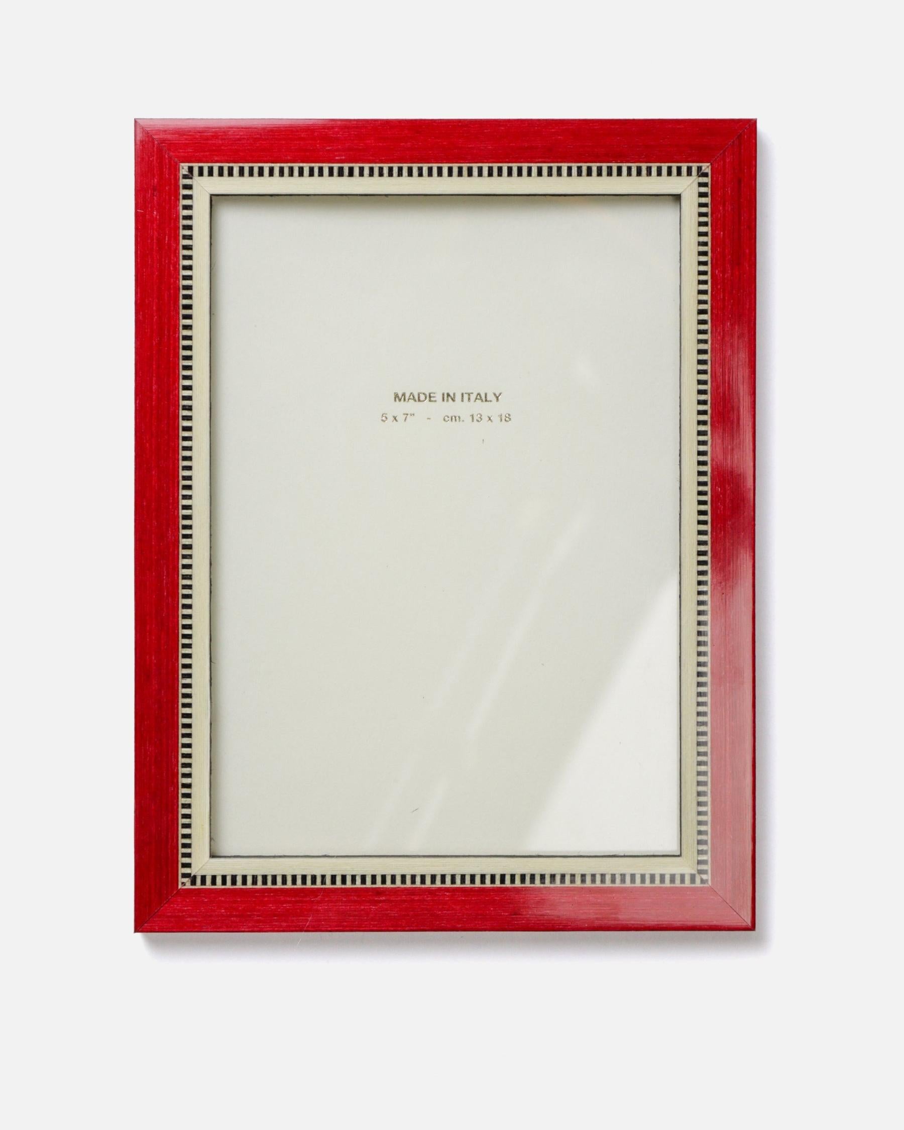 Hand-Inlaid Wooden Frame Ines | Ruby Red | Medium