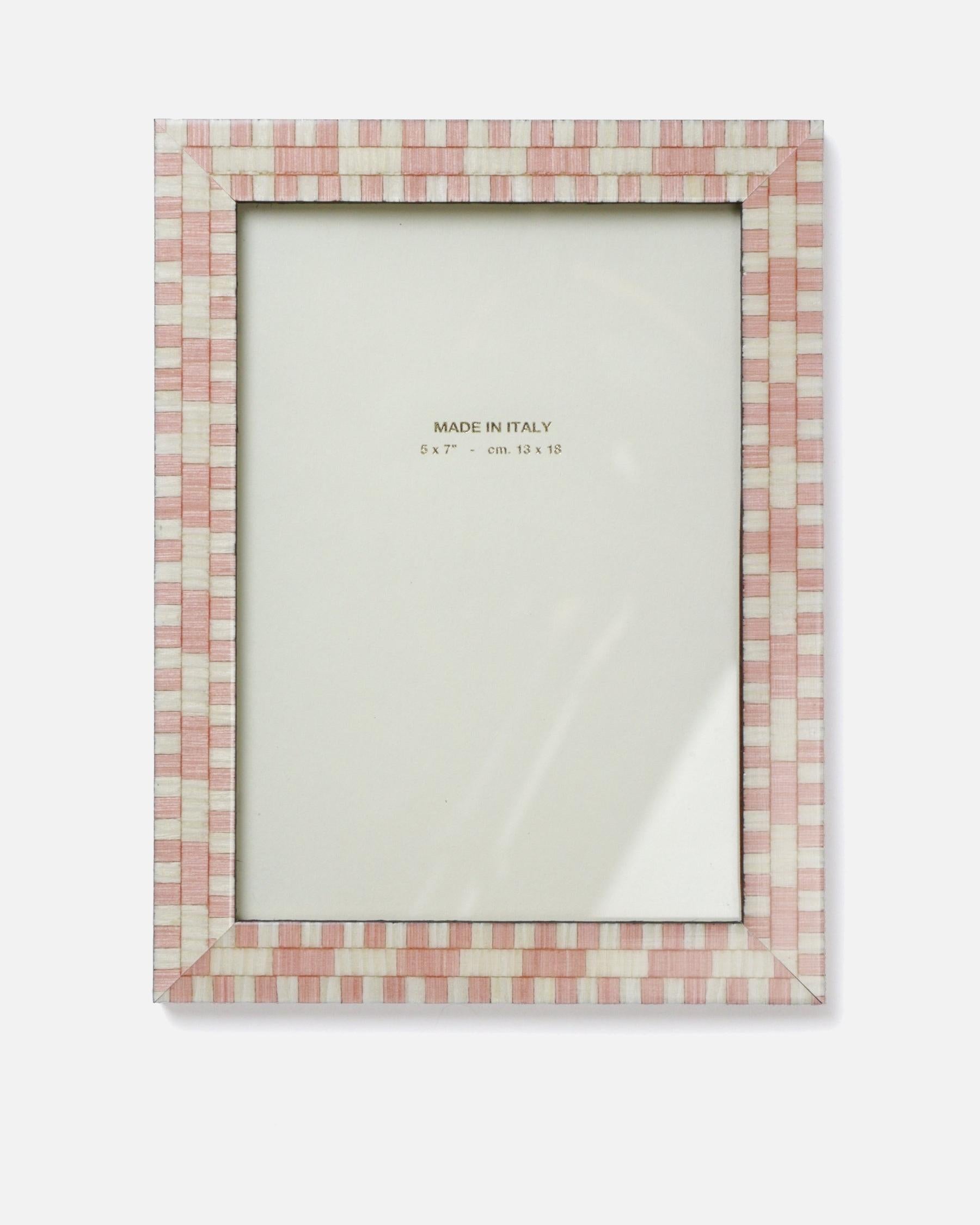 Hand-Inlaid Wooden Frame Suki | Pale Pink | Medium