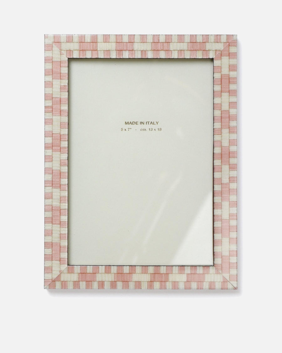 Hand-Inlaid Wooden Frame Suki | Pale Pink | Medium