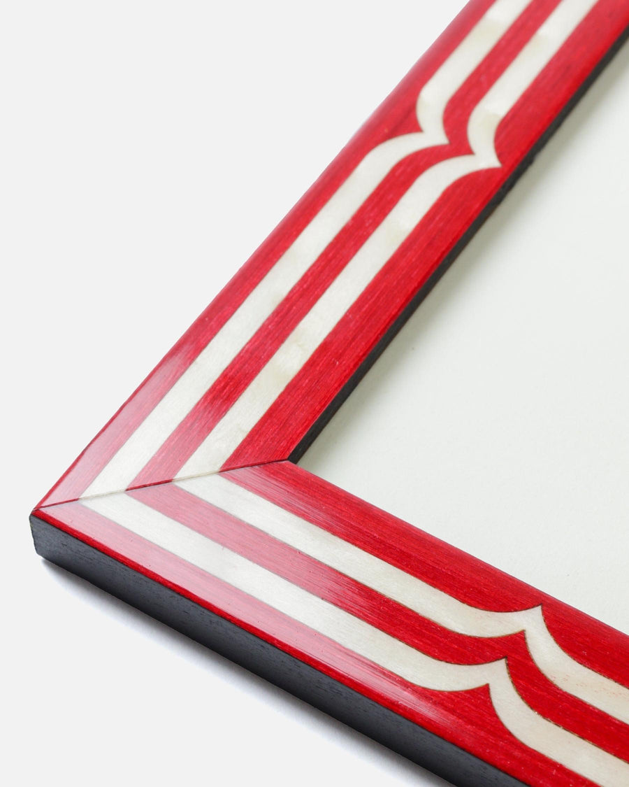Hand-Inlaid Wooden Frame Uma | Ruby Red | Small