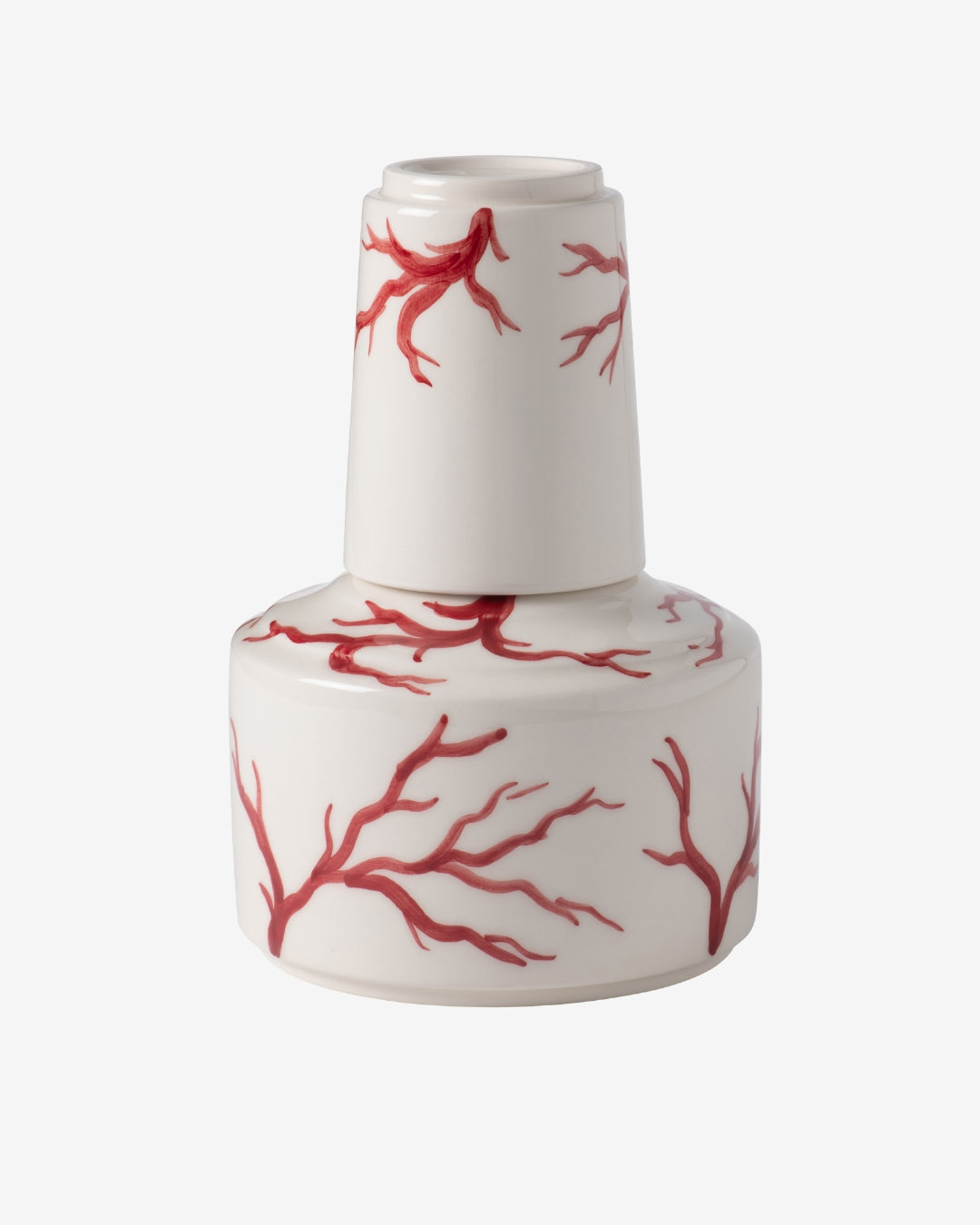 Handpainted Carafe + Cup Atlantic Red