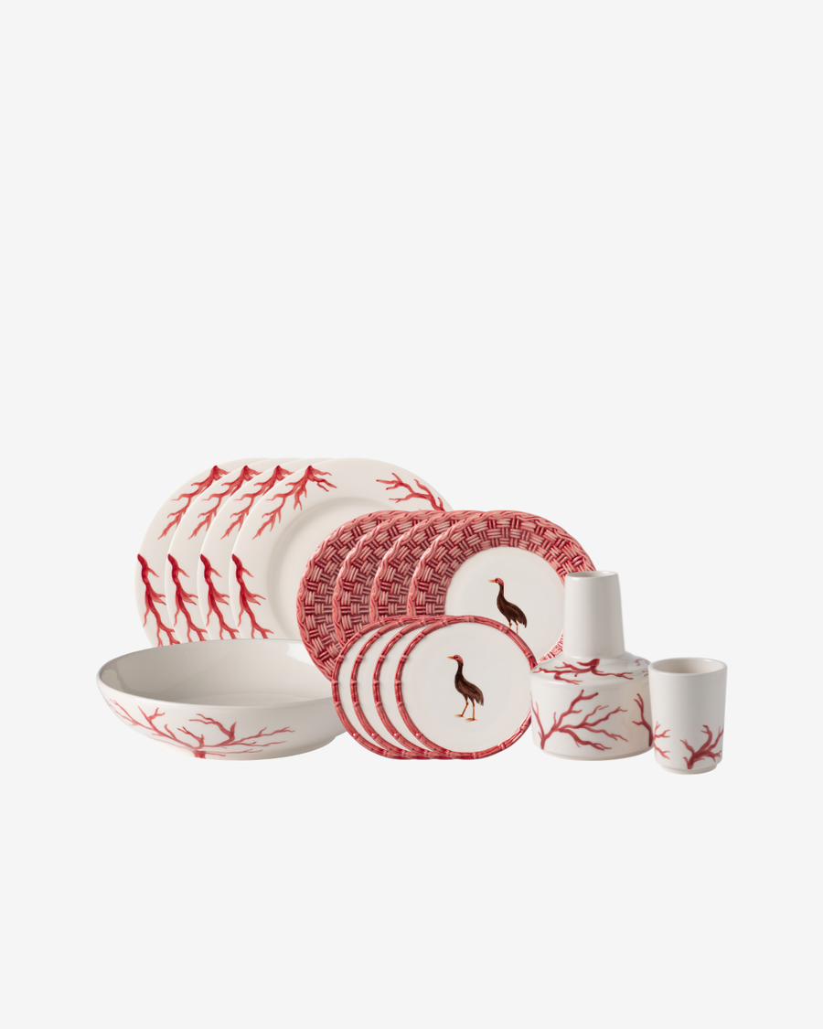 Handpainted Ceramics Set Comporta | Red
