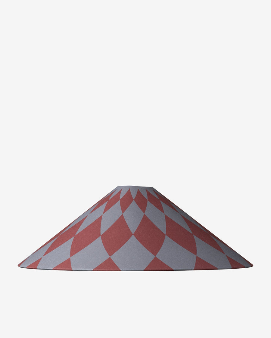 Lampenkap Colette | Blauwgrijs & Steenrood