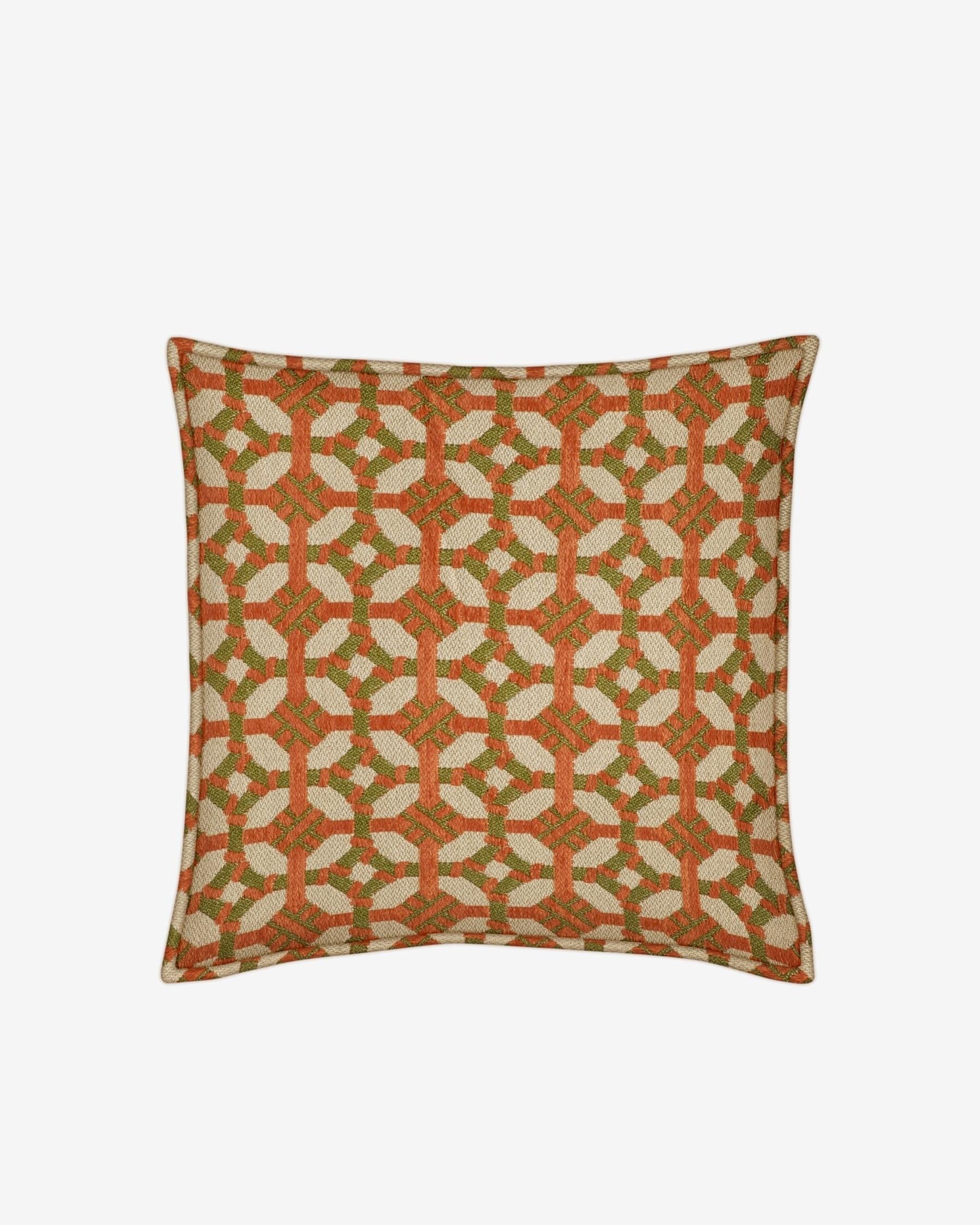 Cushion Coco Burnt Orange & Olive