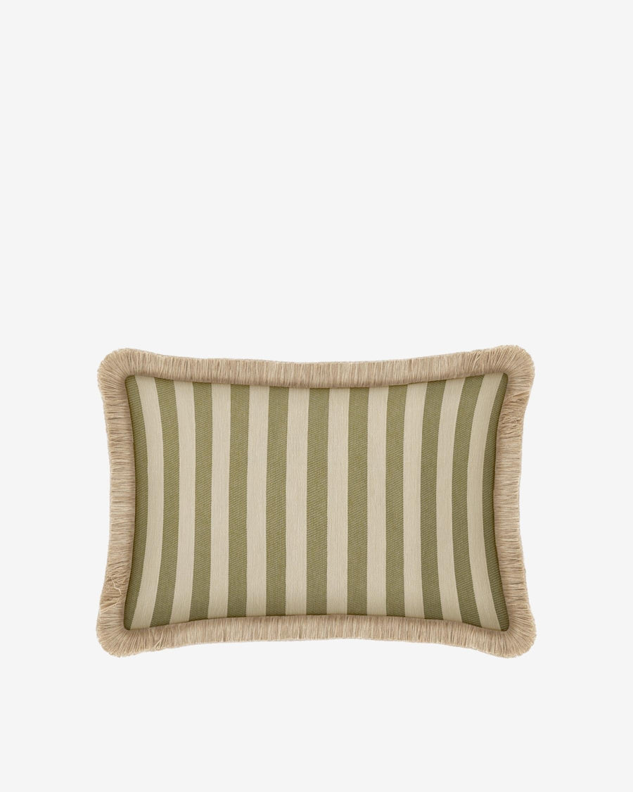 Cushion Jackie Olive & Ecru
