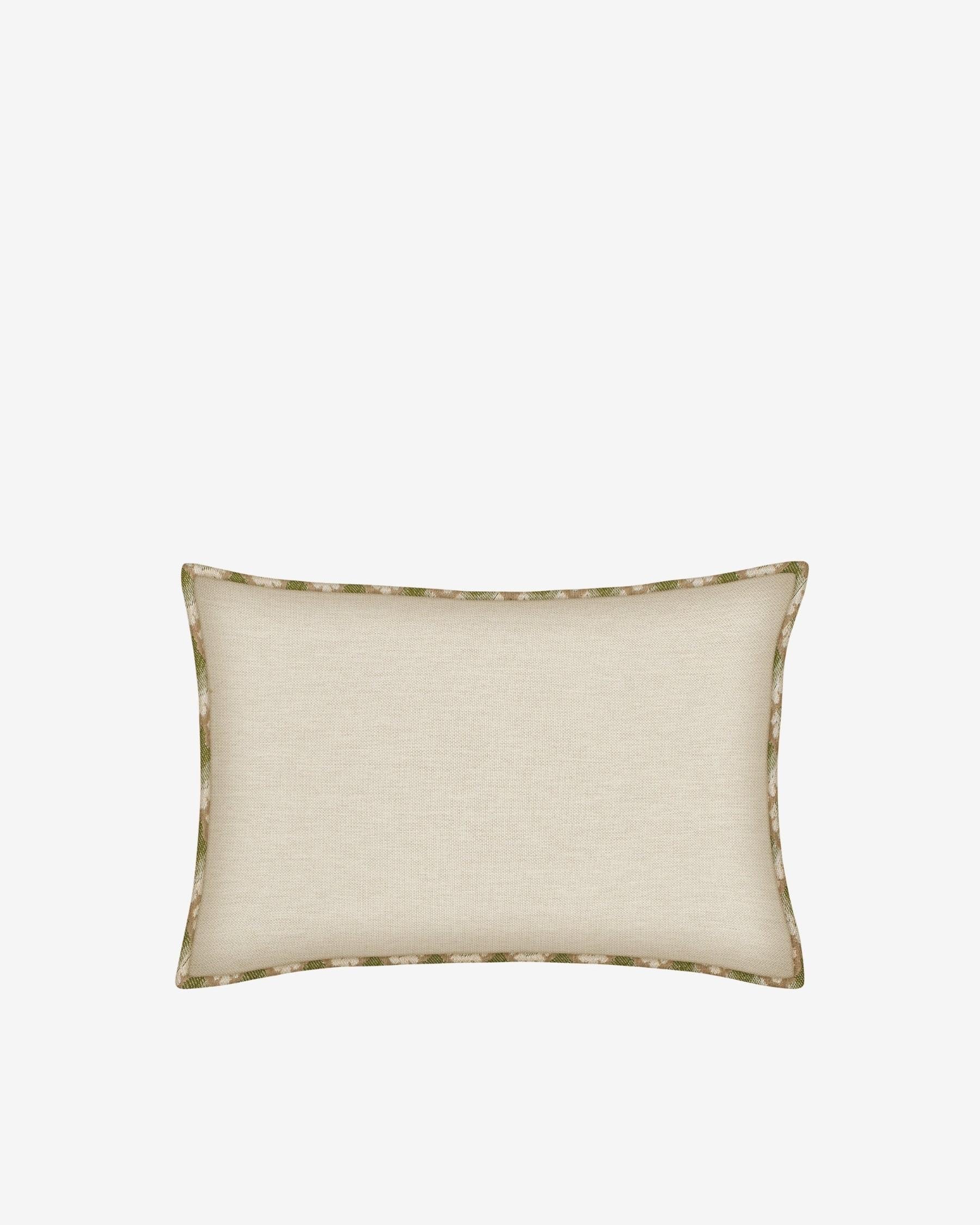 Cushion Jessica Olive & Ecru