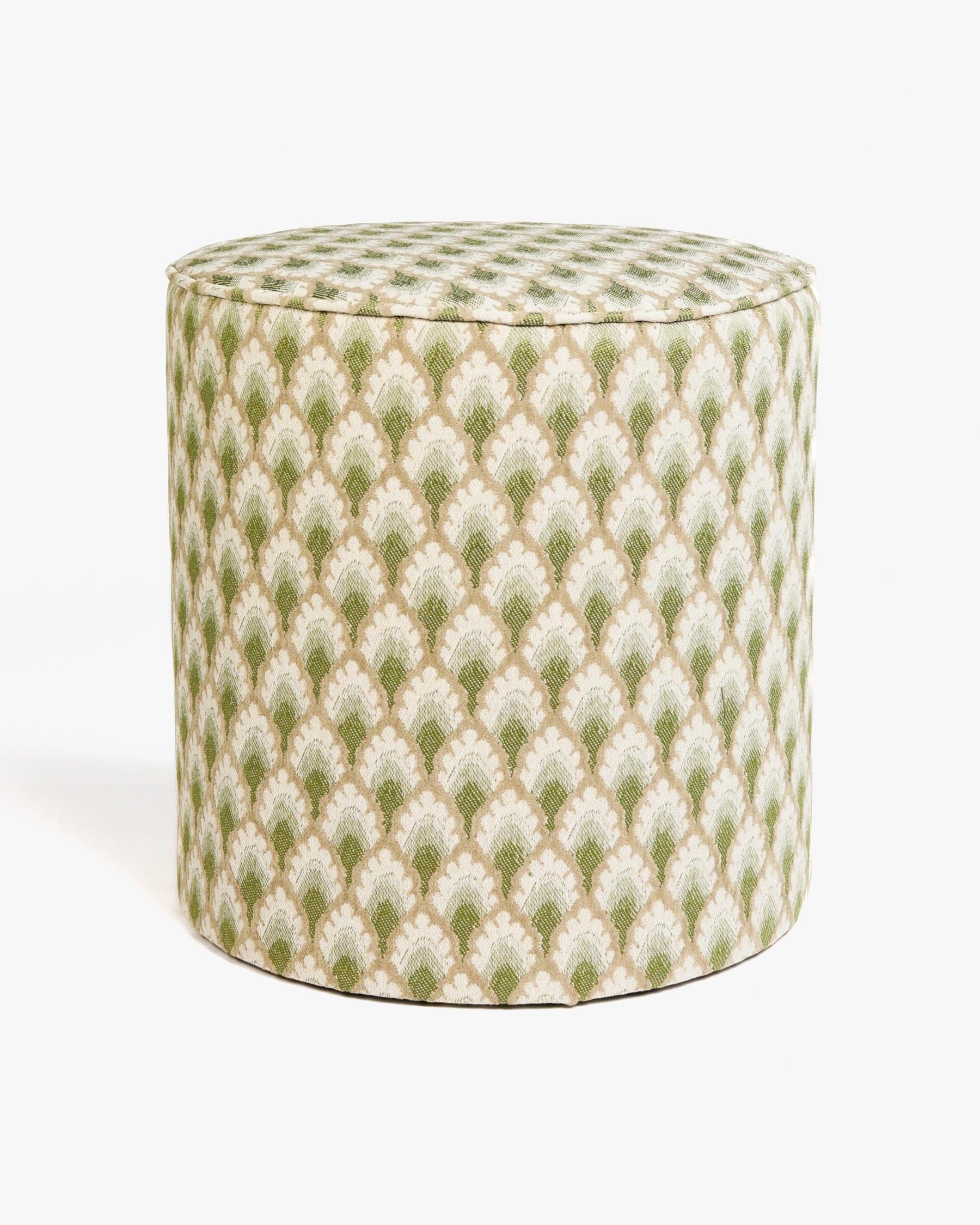 Pouf Jessica Olive & Ecru