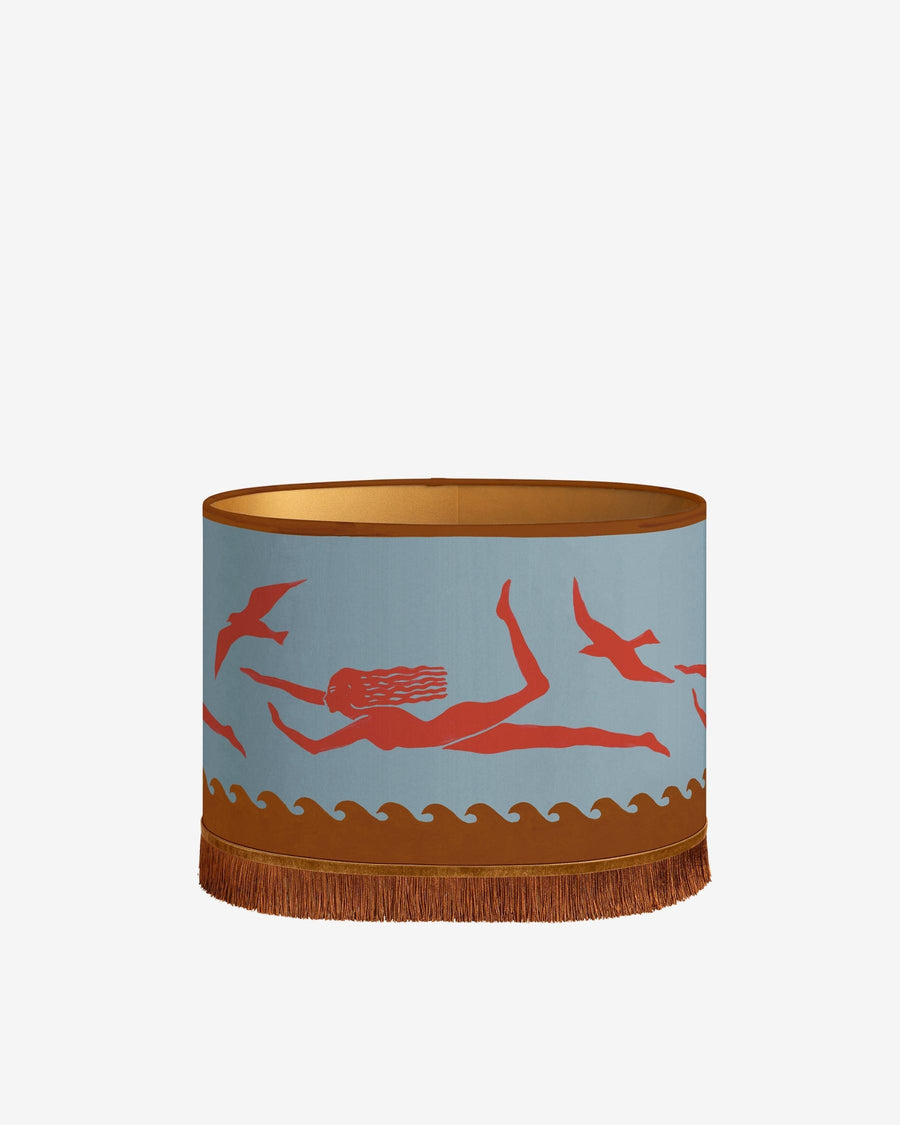 Palais x Hôtel Magique Lampshade Thalassa Smokey Blue & Coral