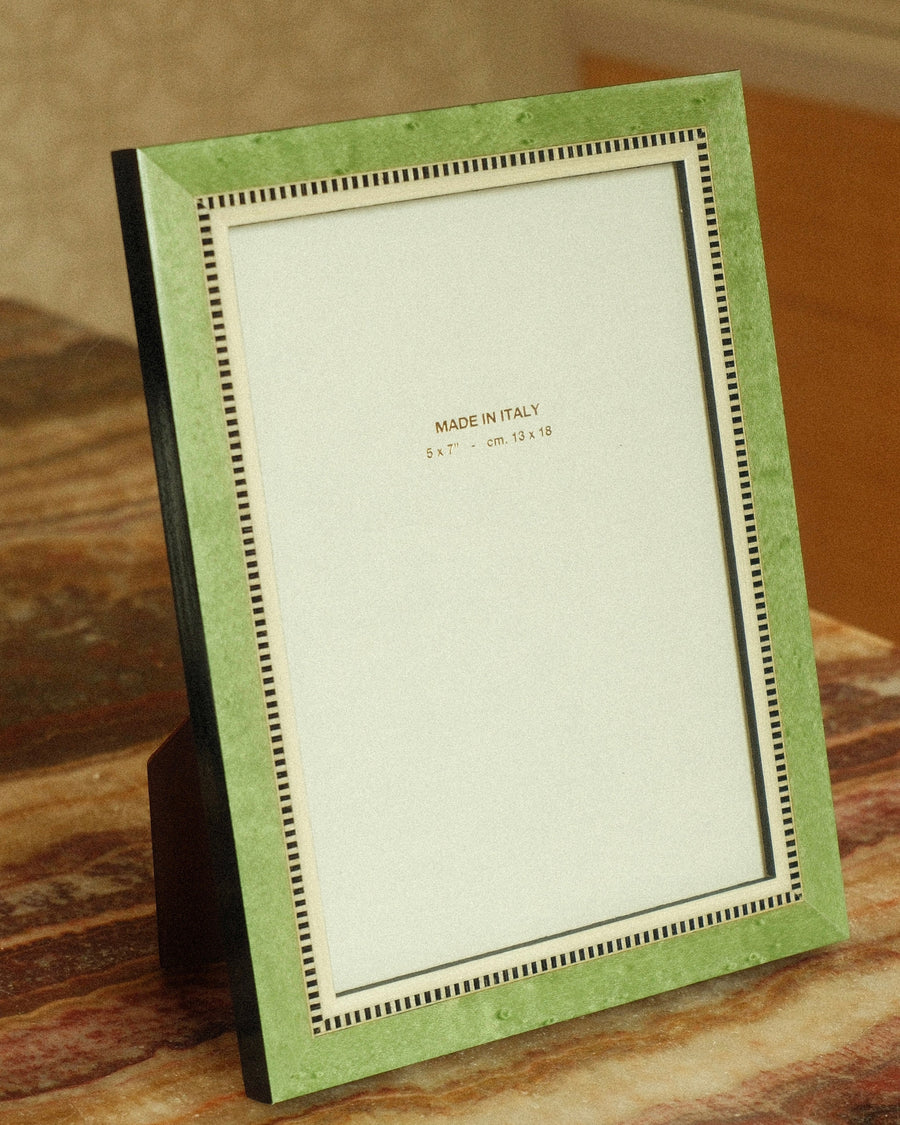 Hand-Inlaid Wooden Frame Ines | Emerald | Medium