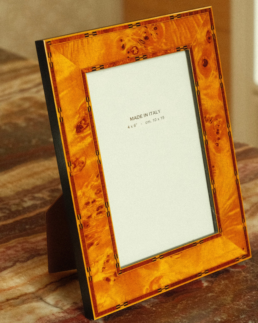 Hand-Inlaid Wooden Frame Lou | Burl Wood | Small