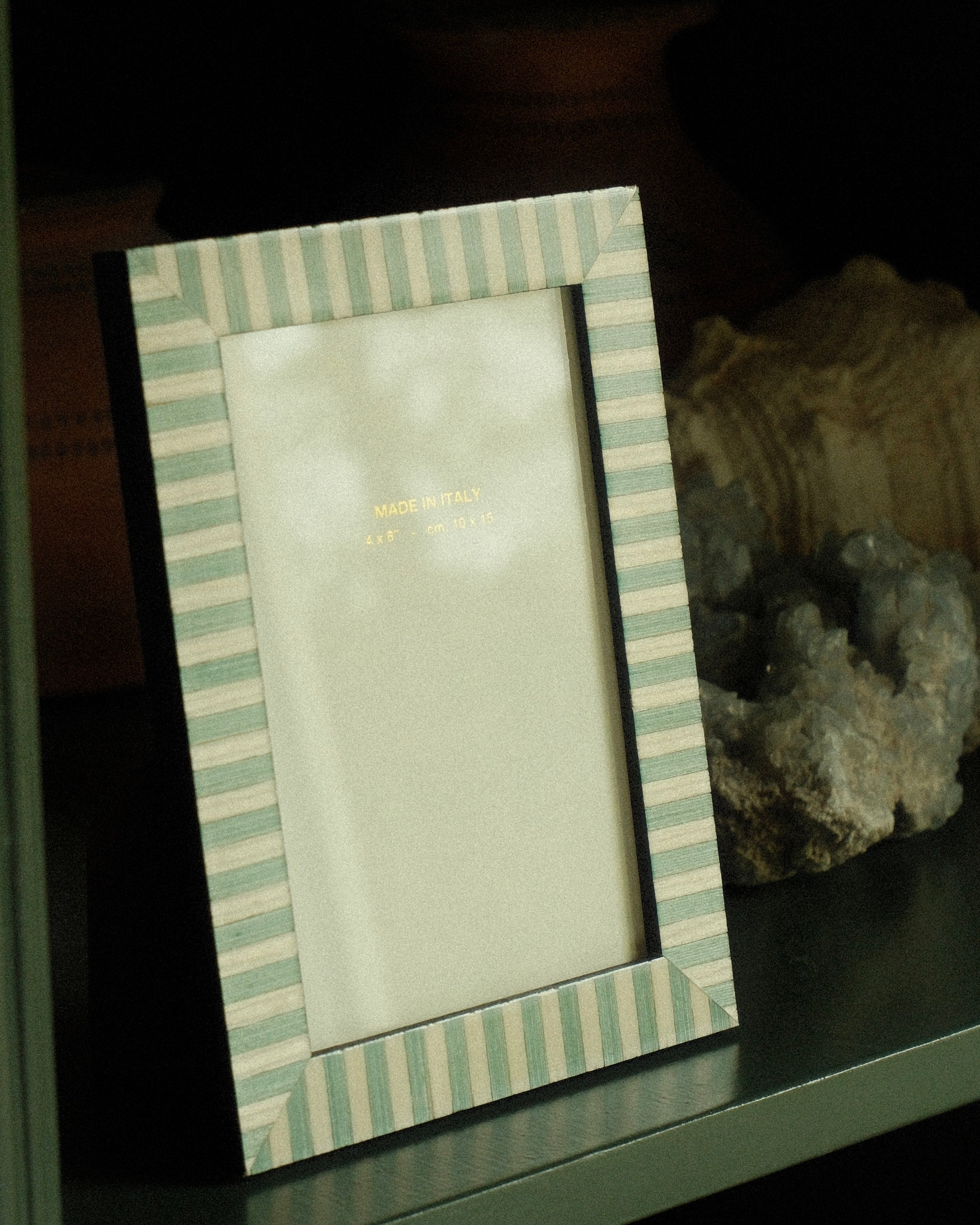 Hand-Inlaid Wooden Frame Alba | Powder Blue | Small