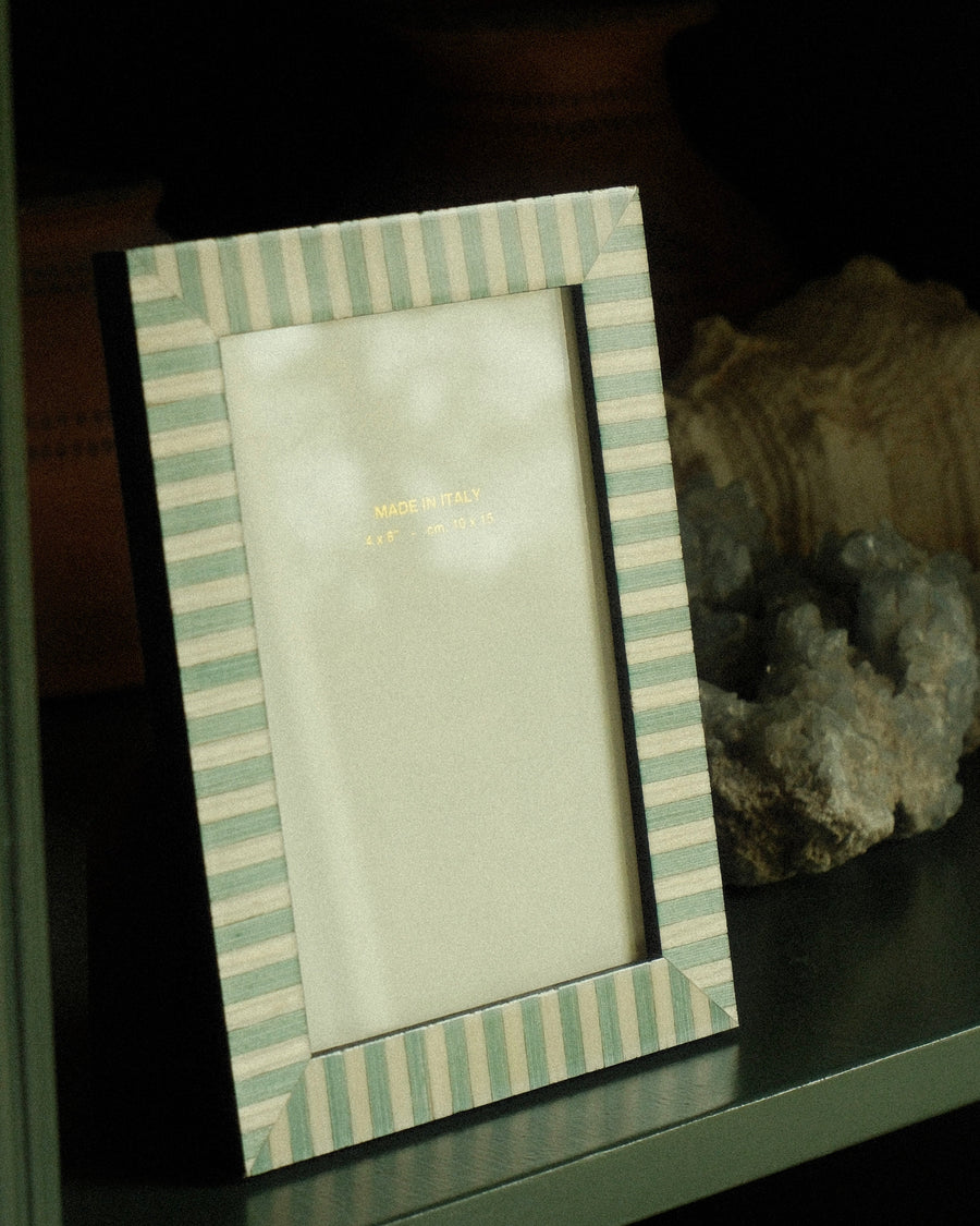 Hand-Inlaid Wooden Frame Alba | Powder Blue | Small