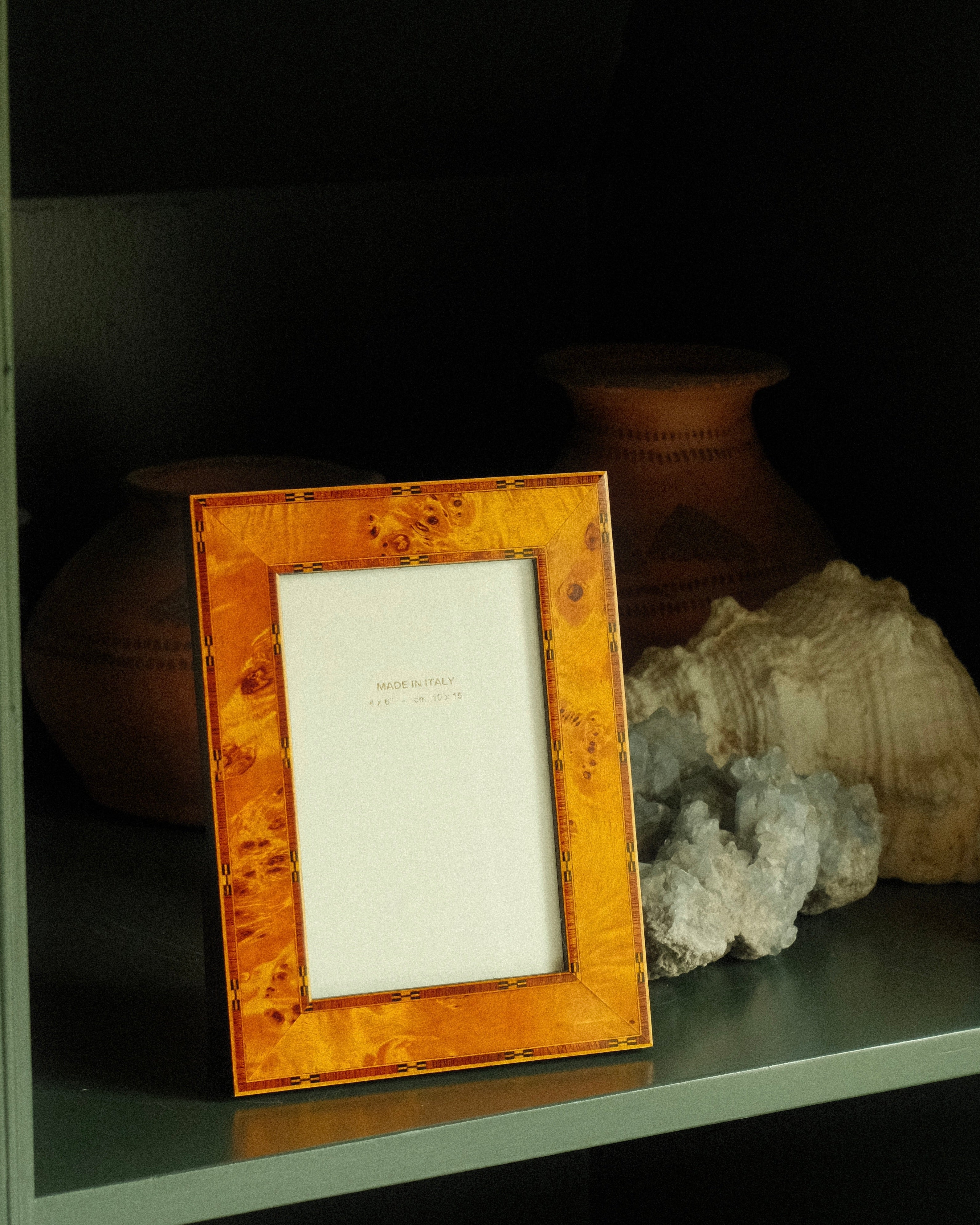 Hand-Inlaid Wooden Frame Lou | Burl Wood | Small