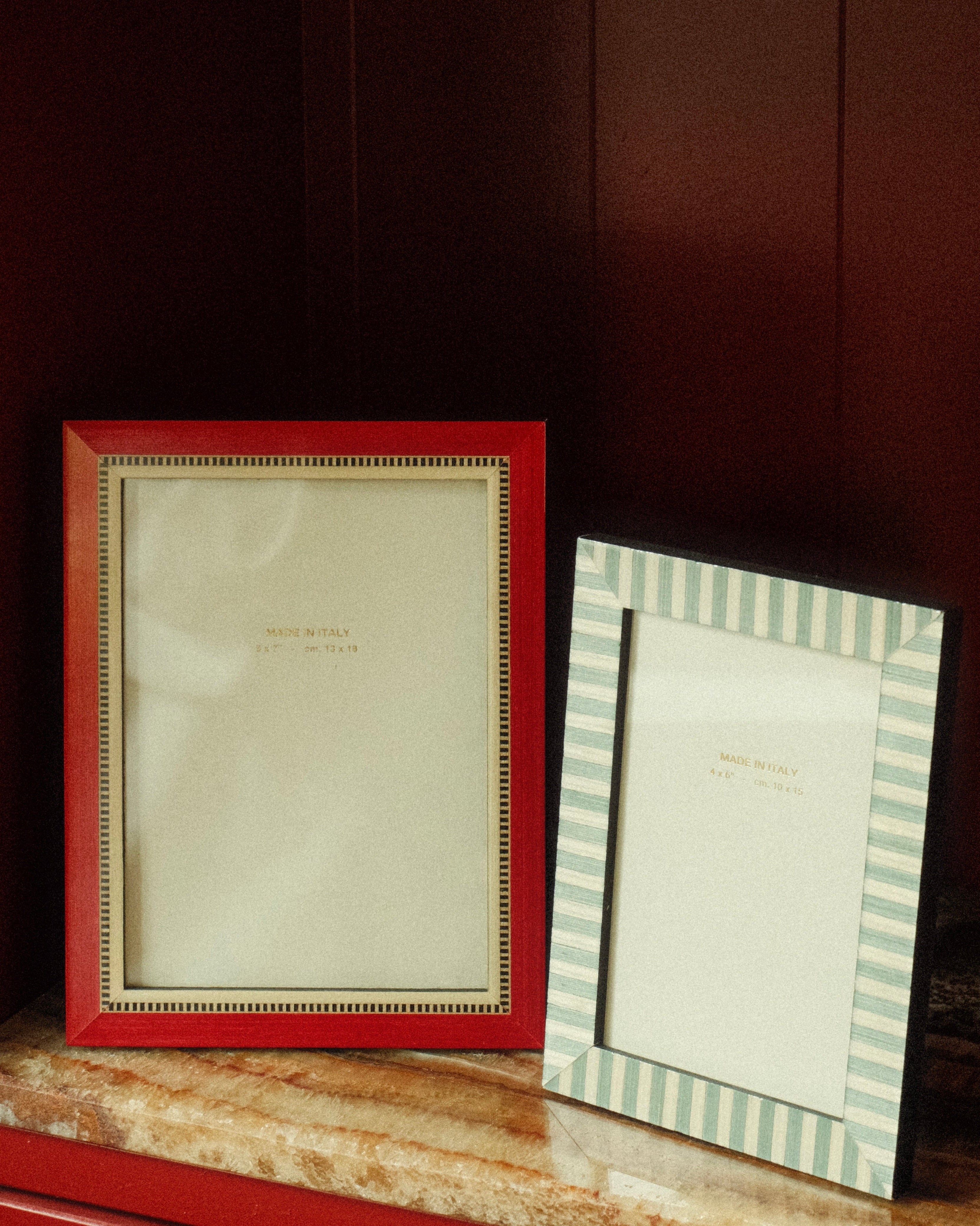 Hand-Inlaid Wooden Frame Alba | Powder Blue | Small