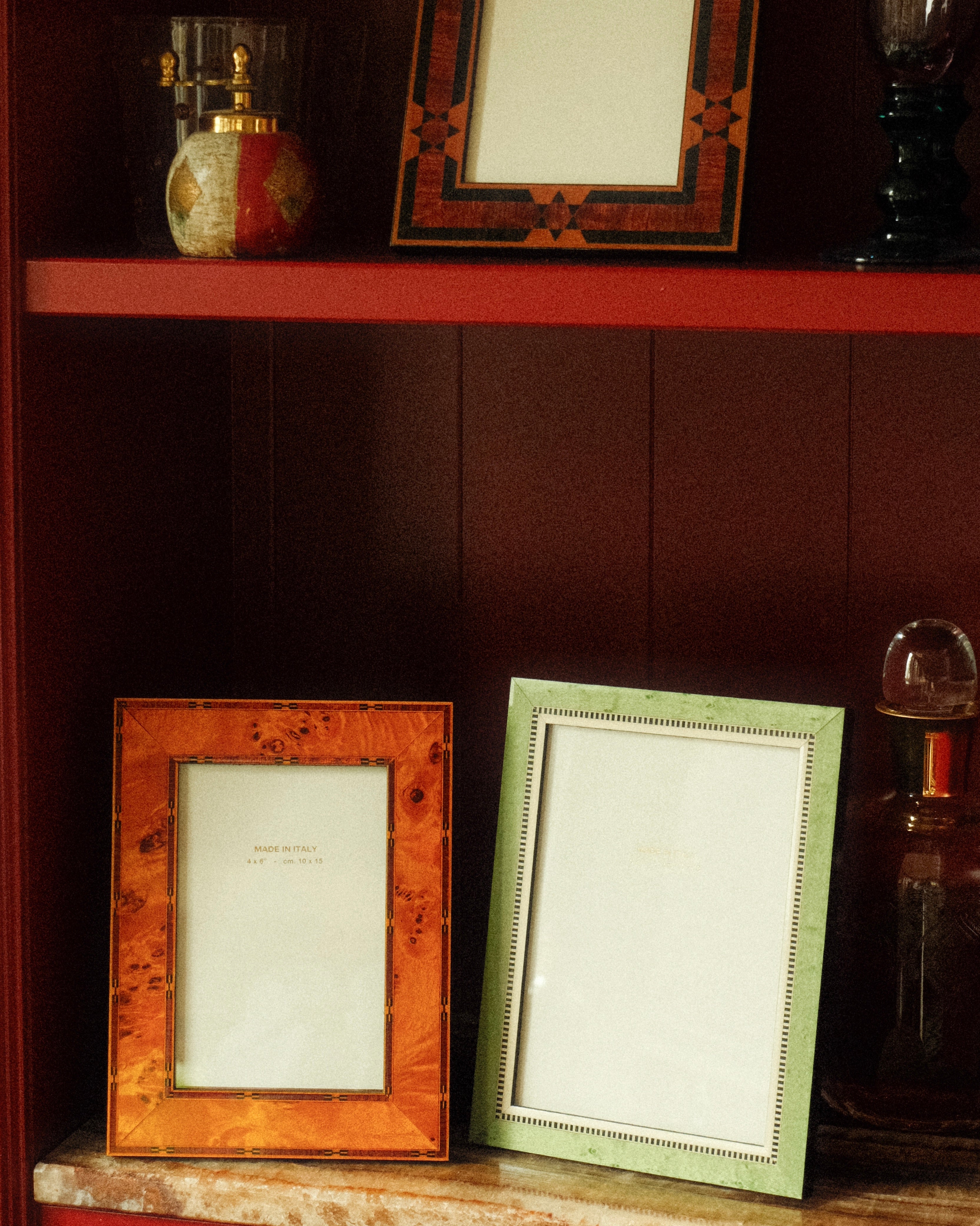 Hand-Inlaid Wooden Frame Lou | Burl Wood | Small
