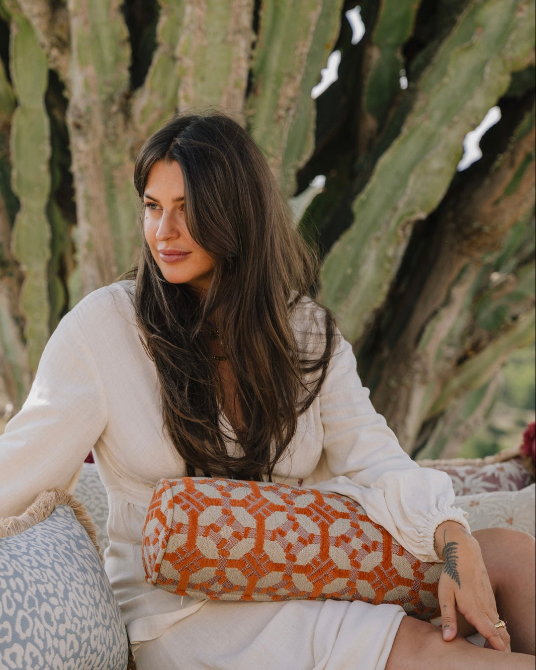 Bolster Coco Burnt Orange & Rose