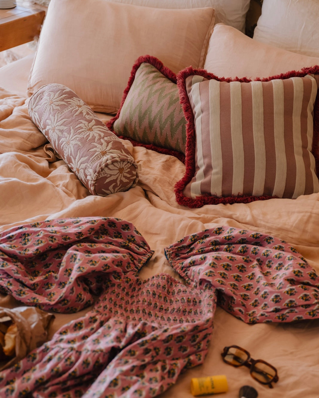 Bolster Laura Rose & Ecru