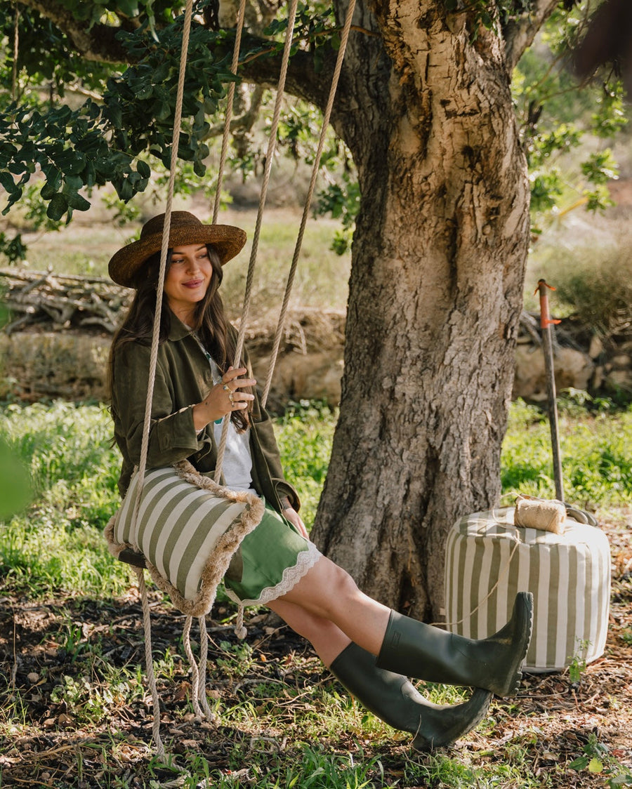 All-season pouf Jackie Olive & Ecru