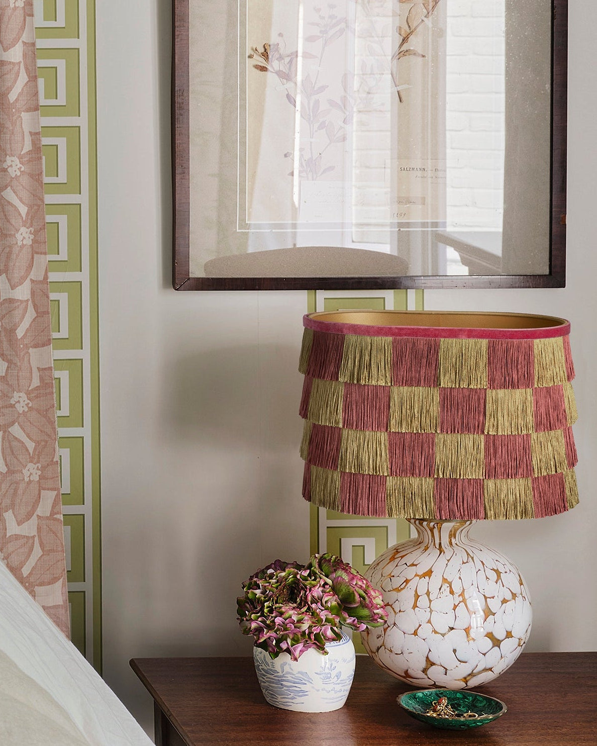 Lampshade Giselle Olive & Rosewood