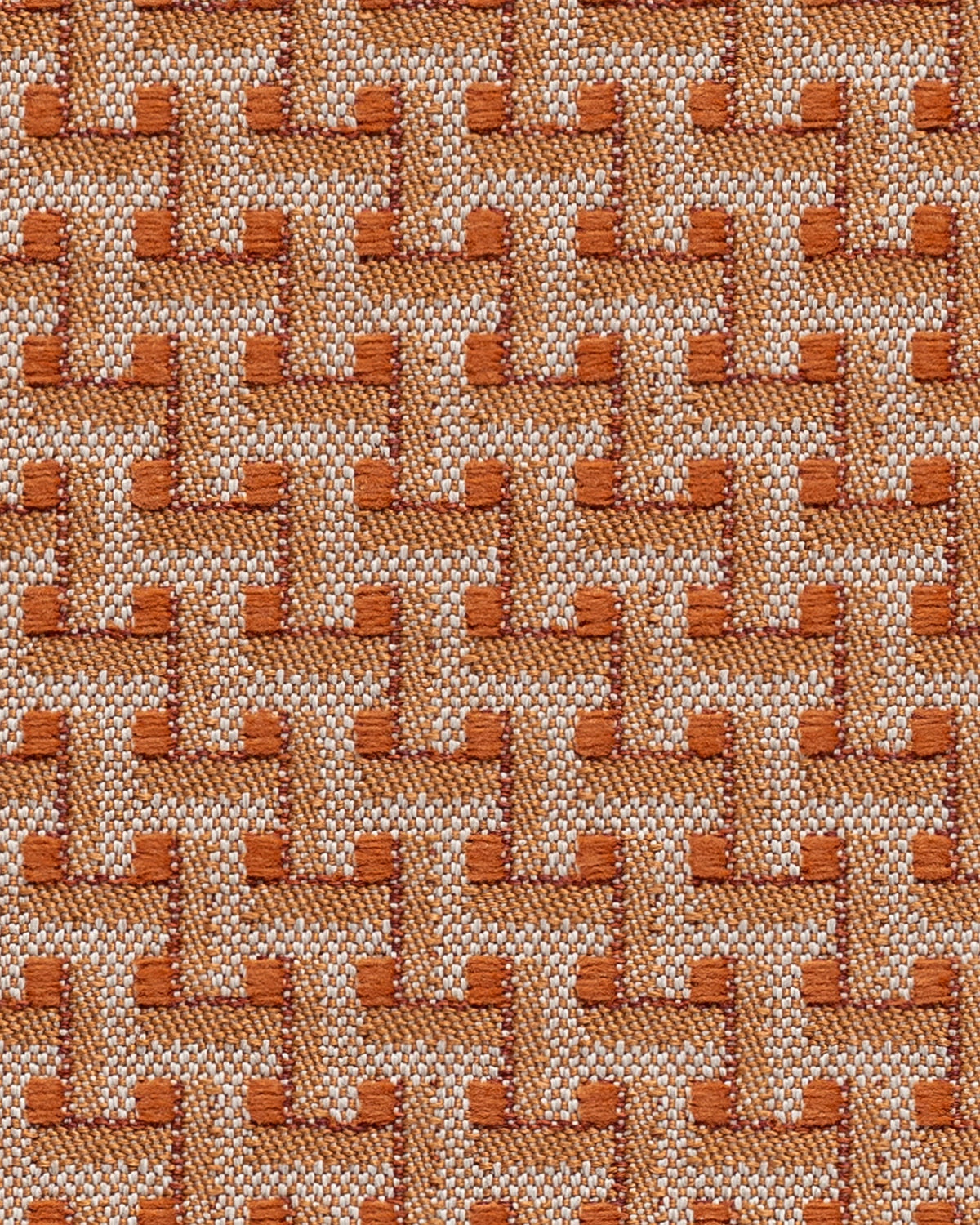 Double sided cushion Mako Ice & Ecru x Janis Burnt Orange