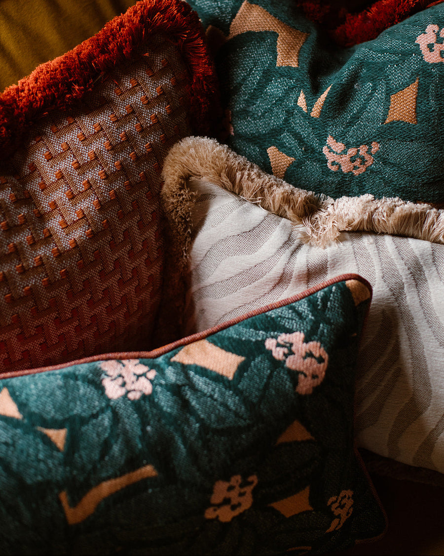 Double Sided Cushion Rosita Orange & Pink x Michelle Orange & Emerald