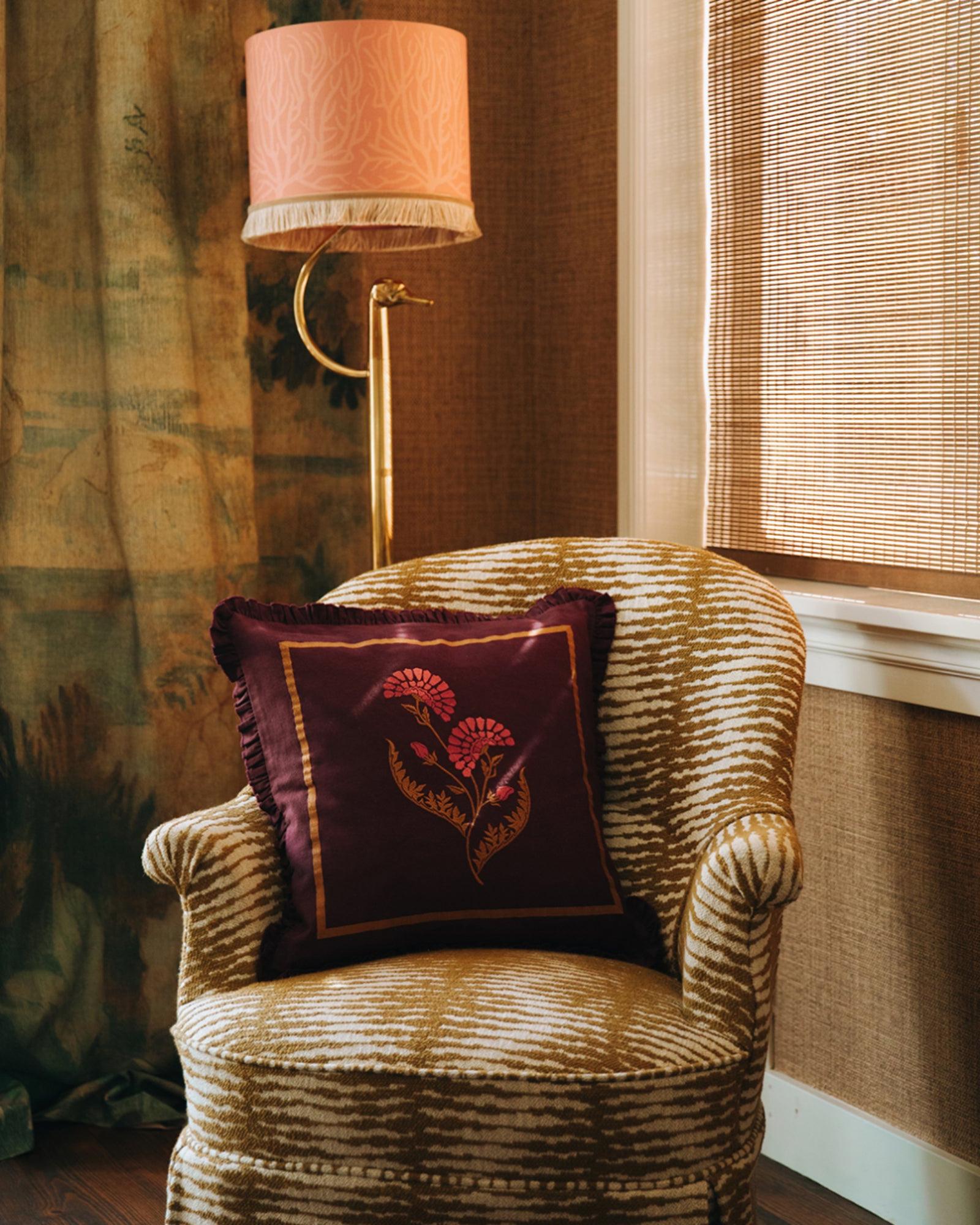 Cushion Carry Burgundy & Caramel