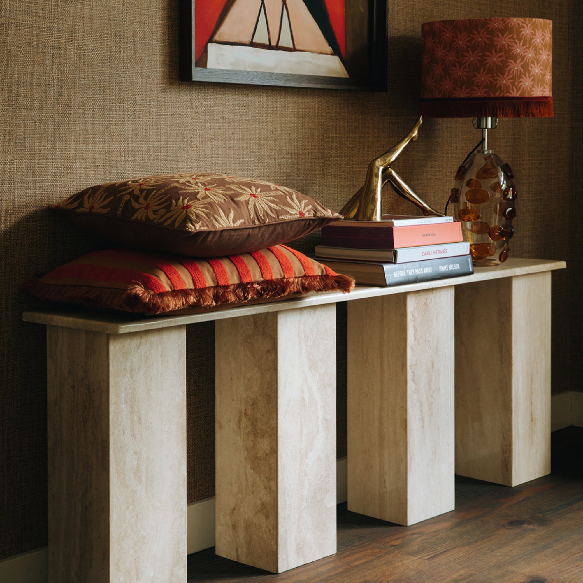 Cushion set Coral & Cinnamon