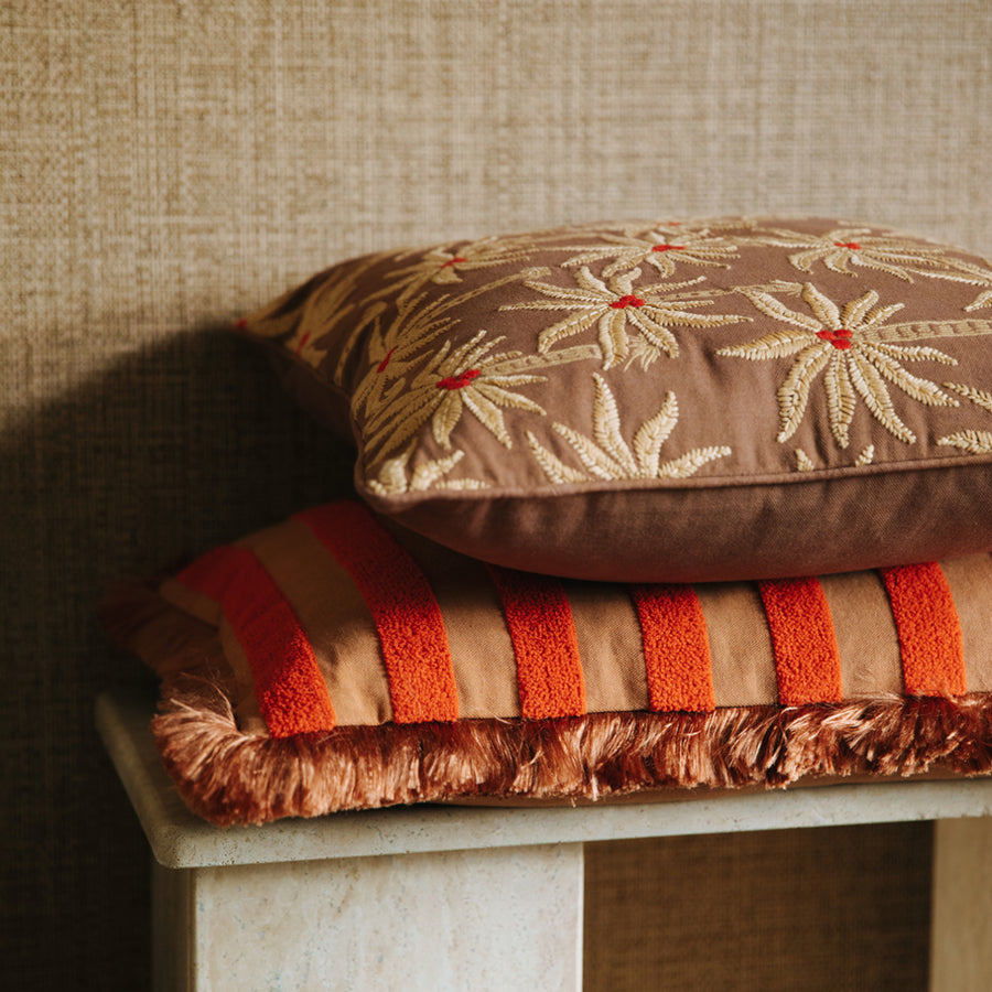 Cushion set Coral & Cinnamon
