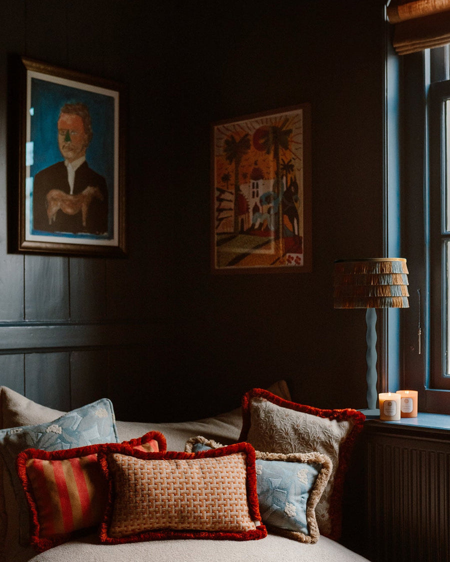 Lampshade Giselle Caramel & Dusty Blue