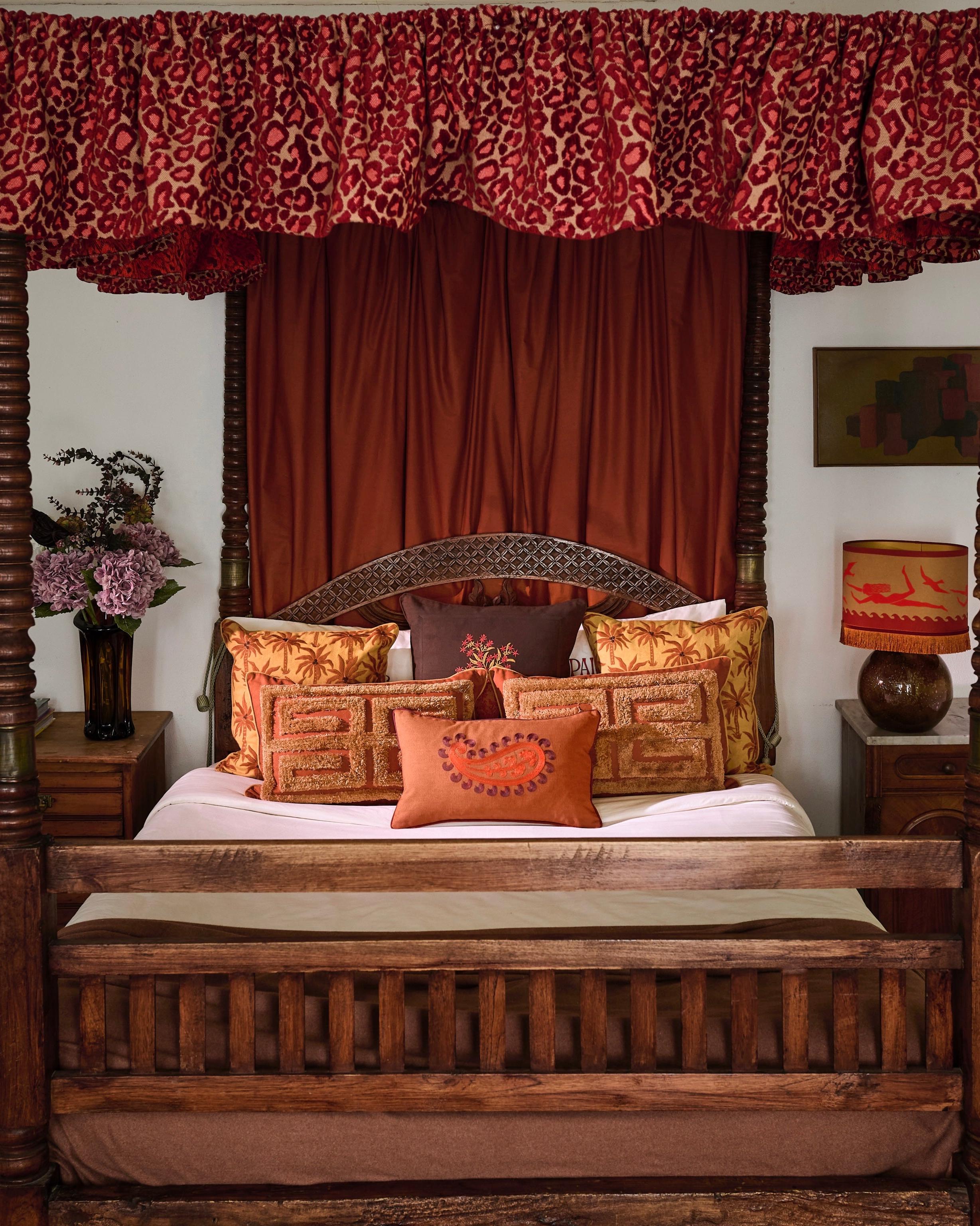 Cushion Laura Raffia & Caramel