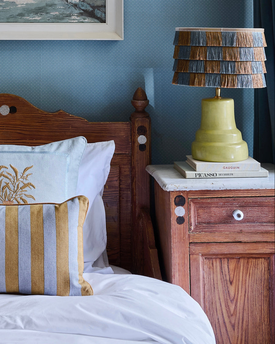 Lampshade Giselle Caramel & Dusty Blue