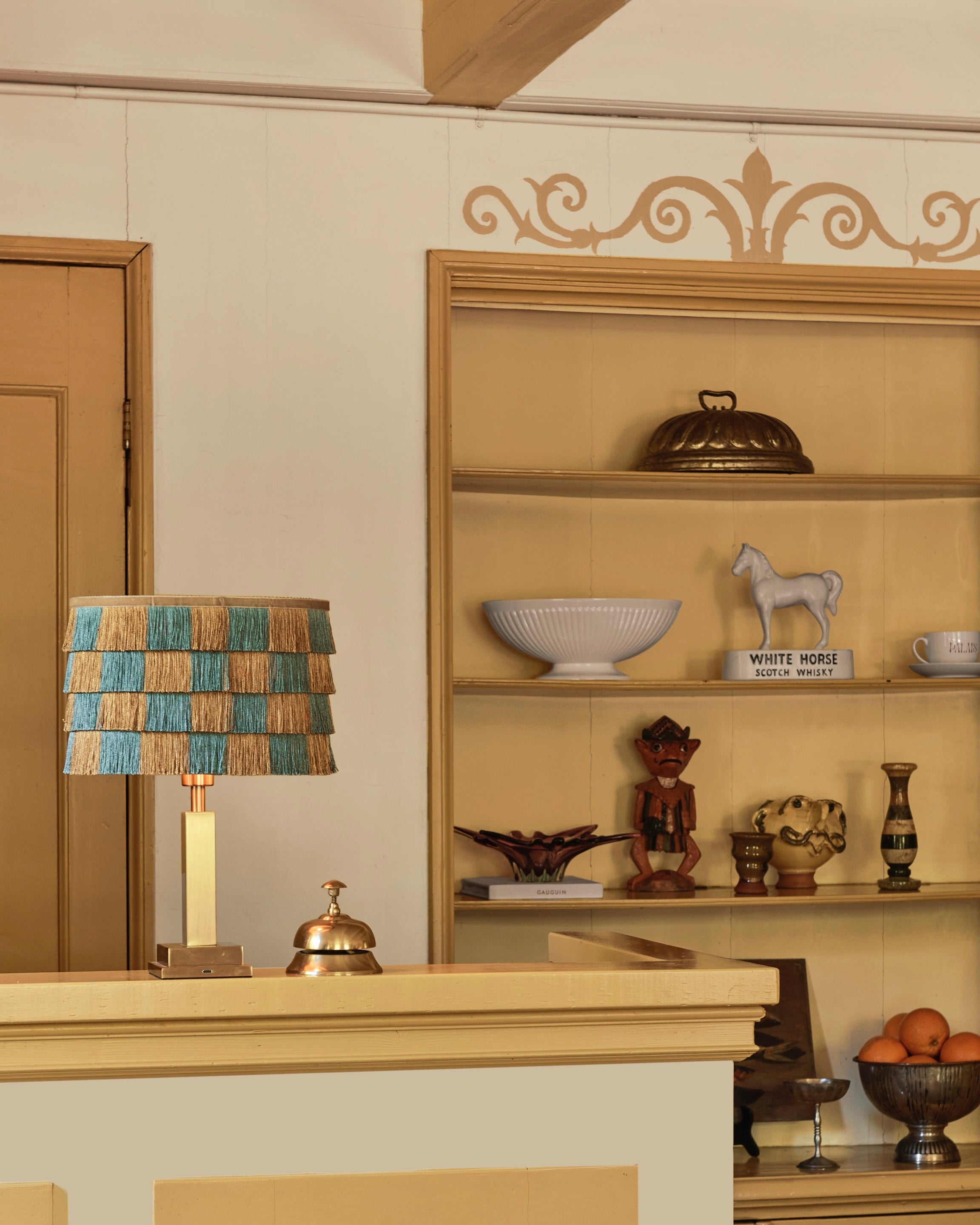Lampshade Giselle Caramel & Dusty Blue