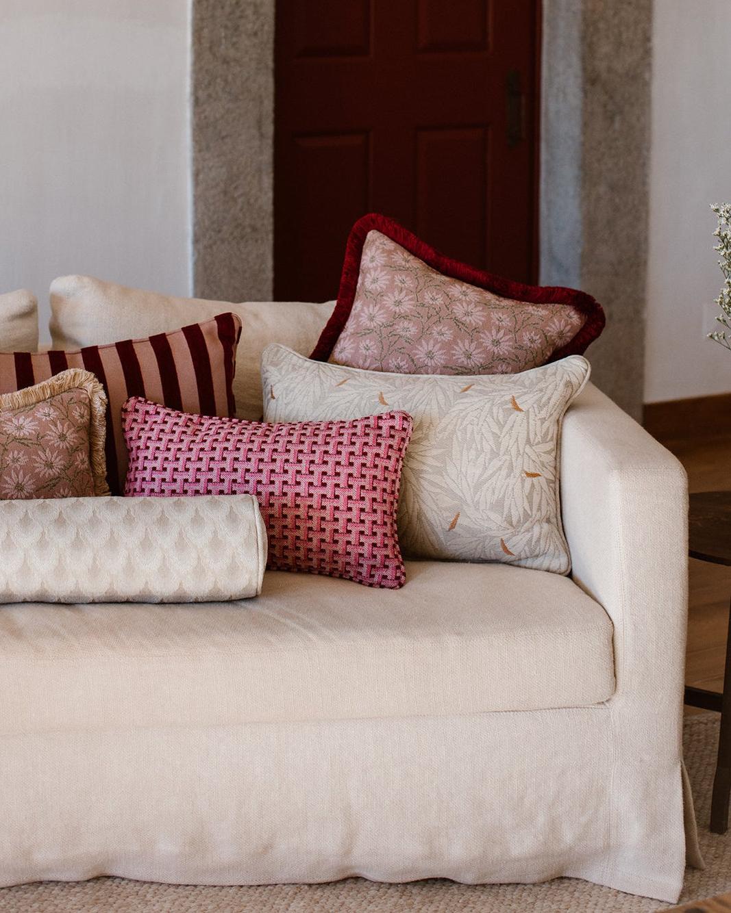 Cushion Jackie Bordeaux & Rose